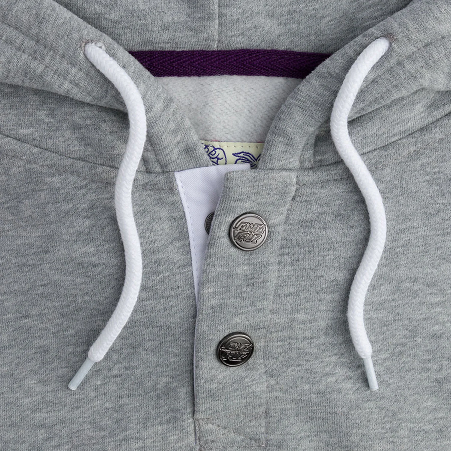 Santa Cruz Skateboards Hoody Beach Bum Hand Pullover Heather Grey - Image 3
