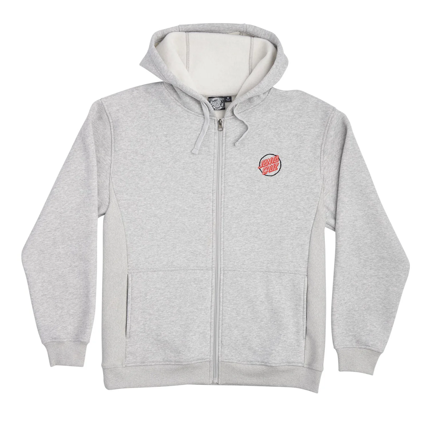 Santa Cruz Skateboards Hoody Breaker Dot Zip Heather Grey - Image 2