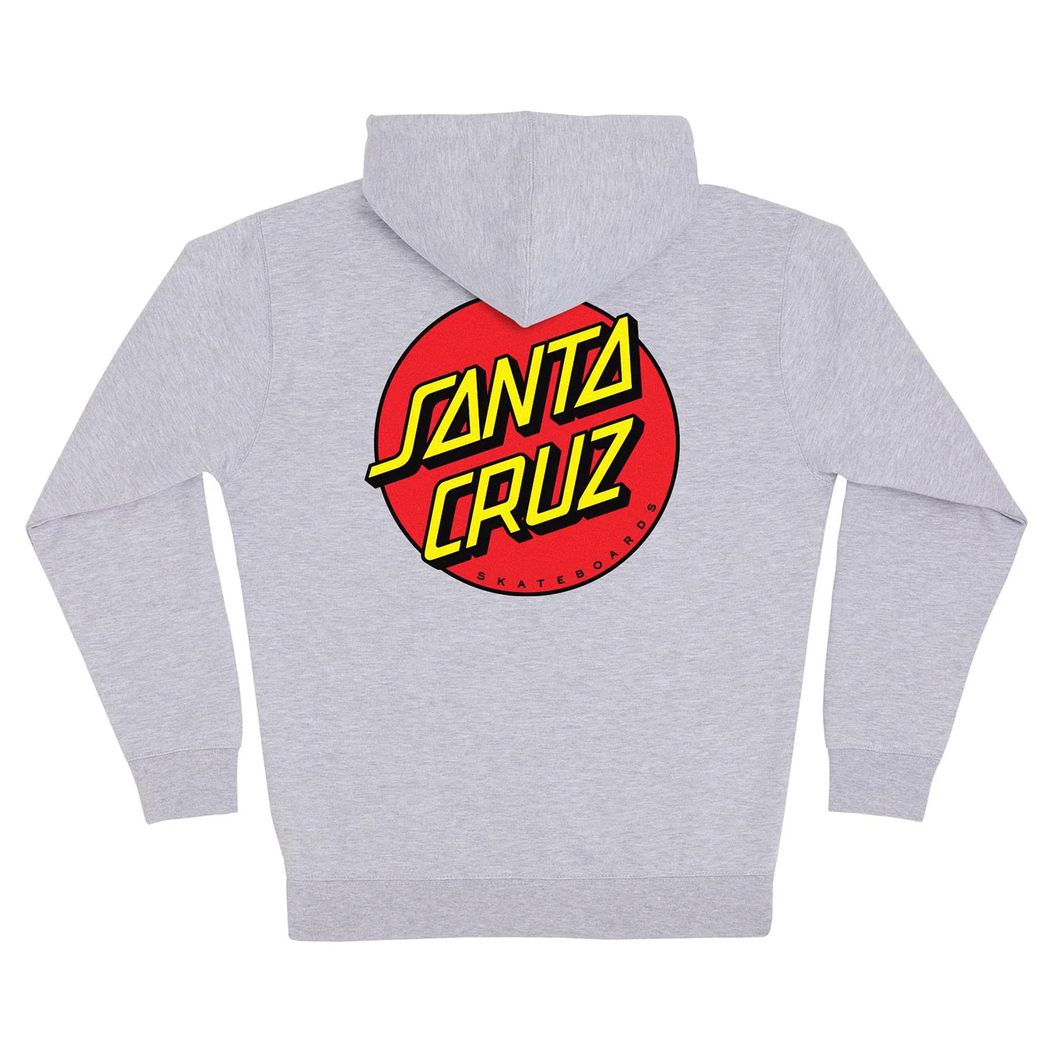 Santa Cruz Skateboards Hoody Classic Dot Zip Grey Heather