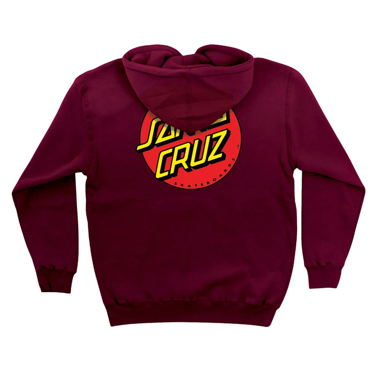 Santa Cruz Skateboards Hoody Classic Dot Zip Maroon