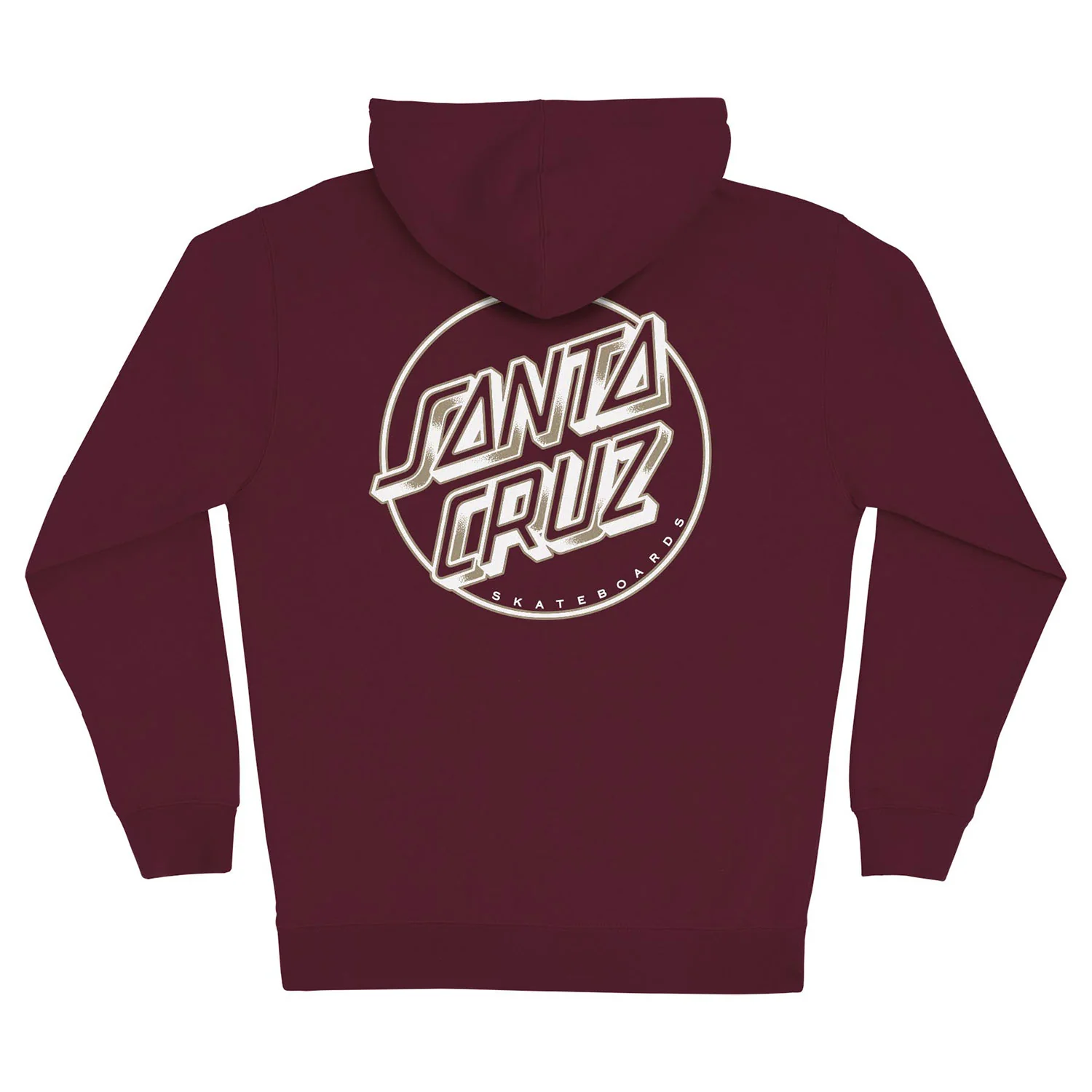 Santa Cruz Skateboards Hoody Dressen Rose Dagger Opus Zip Maroon - Image 2
