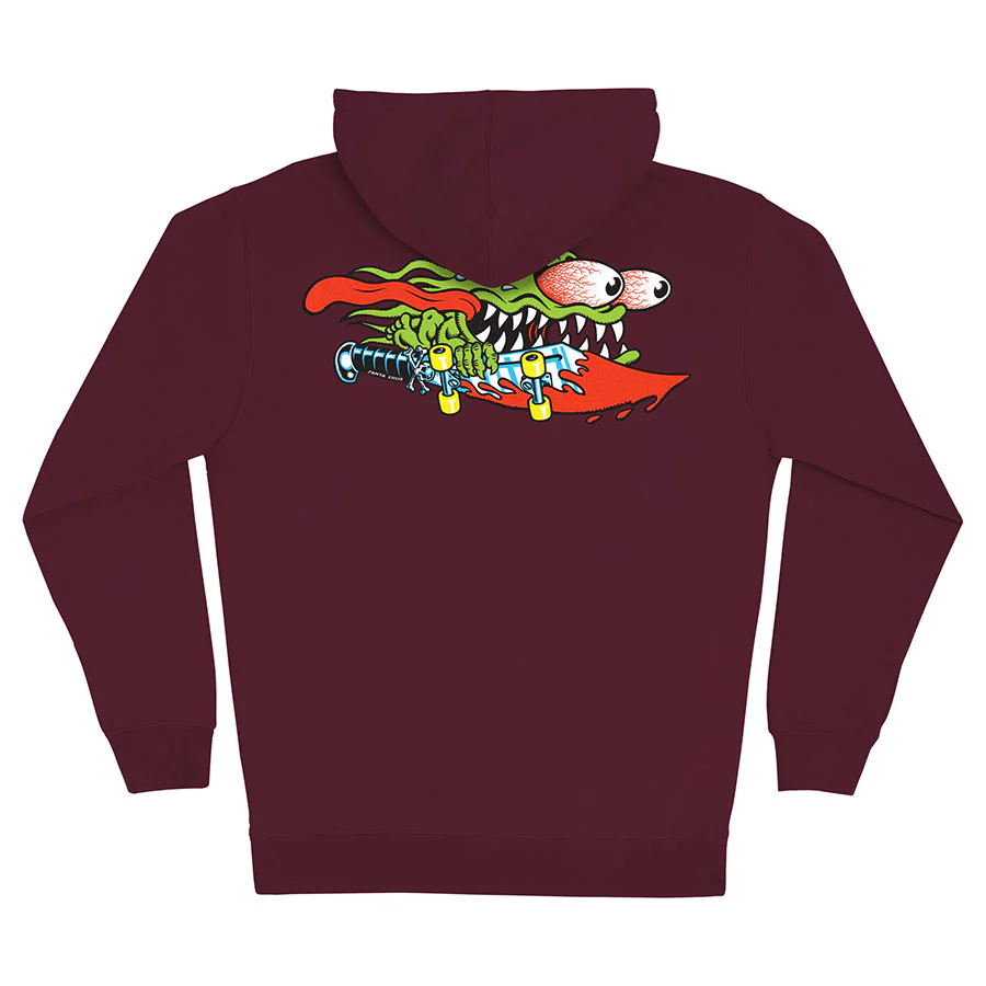 Santa Cruz Skateboards Hoody Meek Slasher Zip Maroon