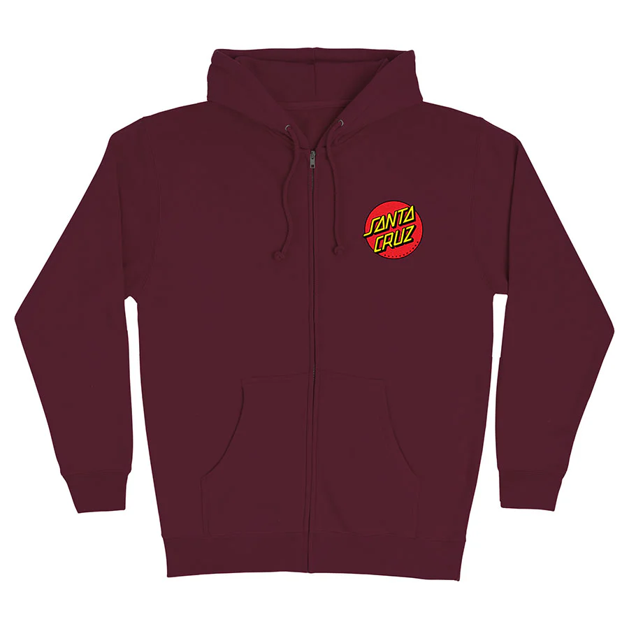 Santa Cruz Skateboards Hoody Meek Slasher Zip Maroon - Image 2