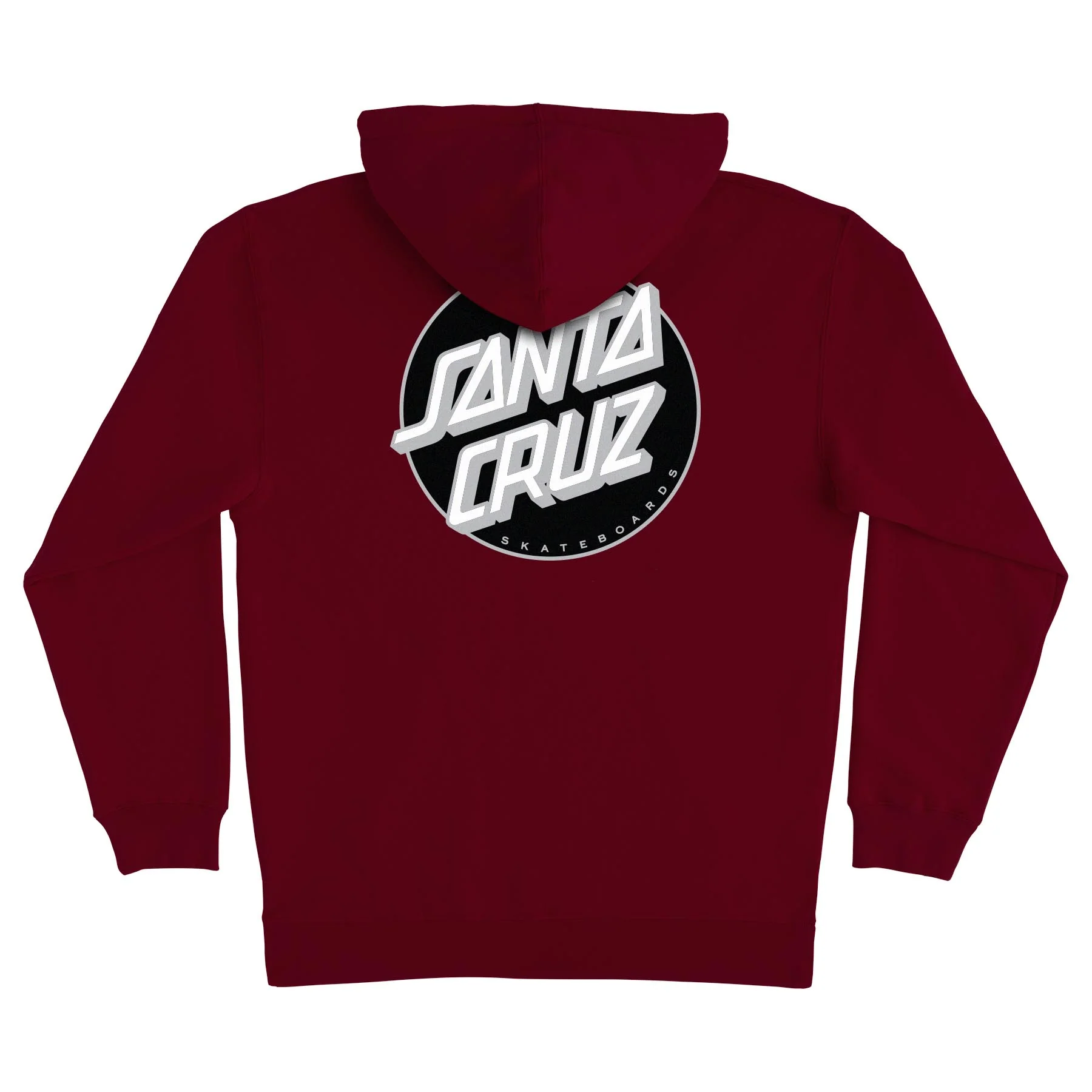 Santa Cruz Skateboards Hoody Other Dot Pullover Maroon/Black/Silver - Image 2