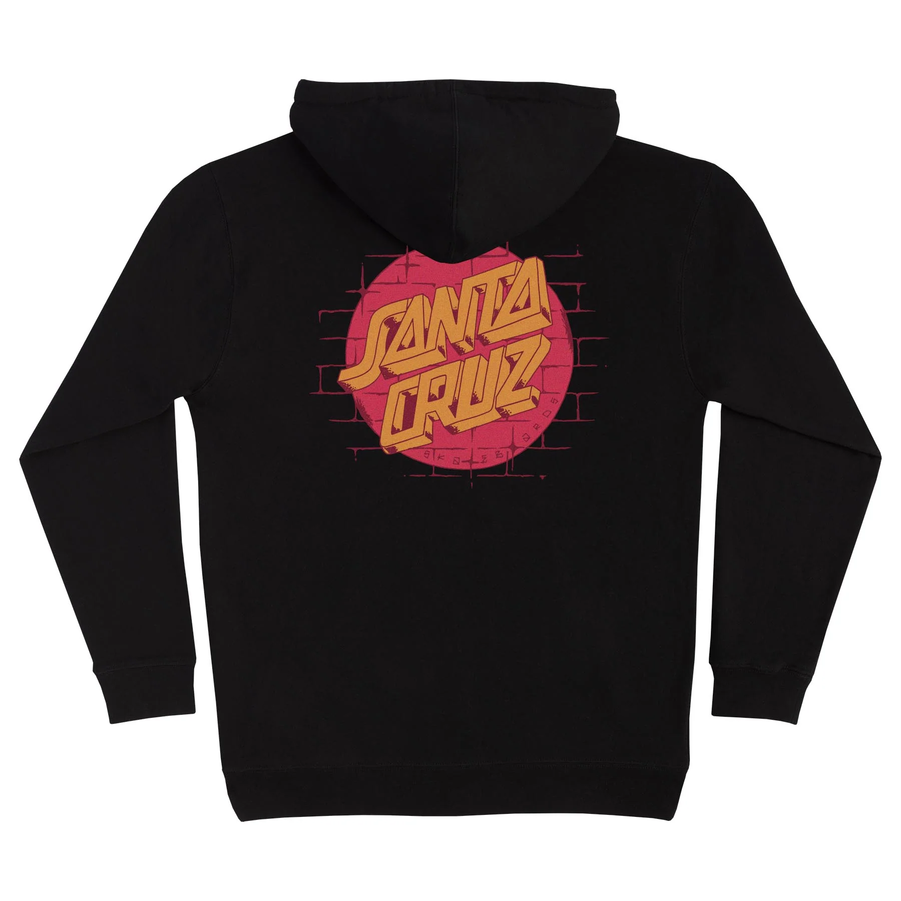 Santa Cruz Skateboards Hoody Scrawl Brick Dot Pullover Black - Image 2