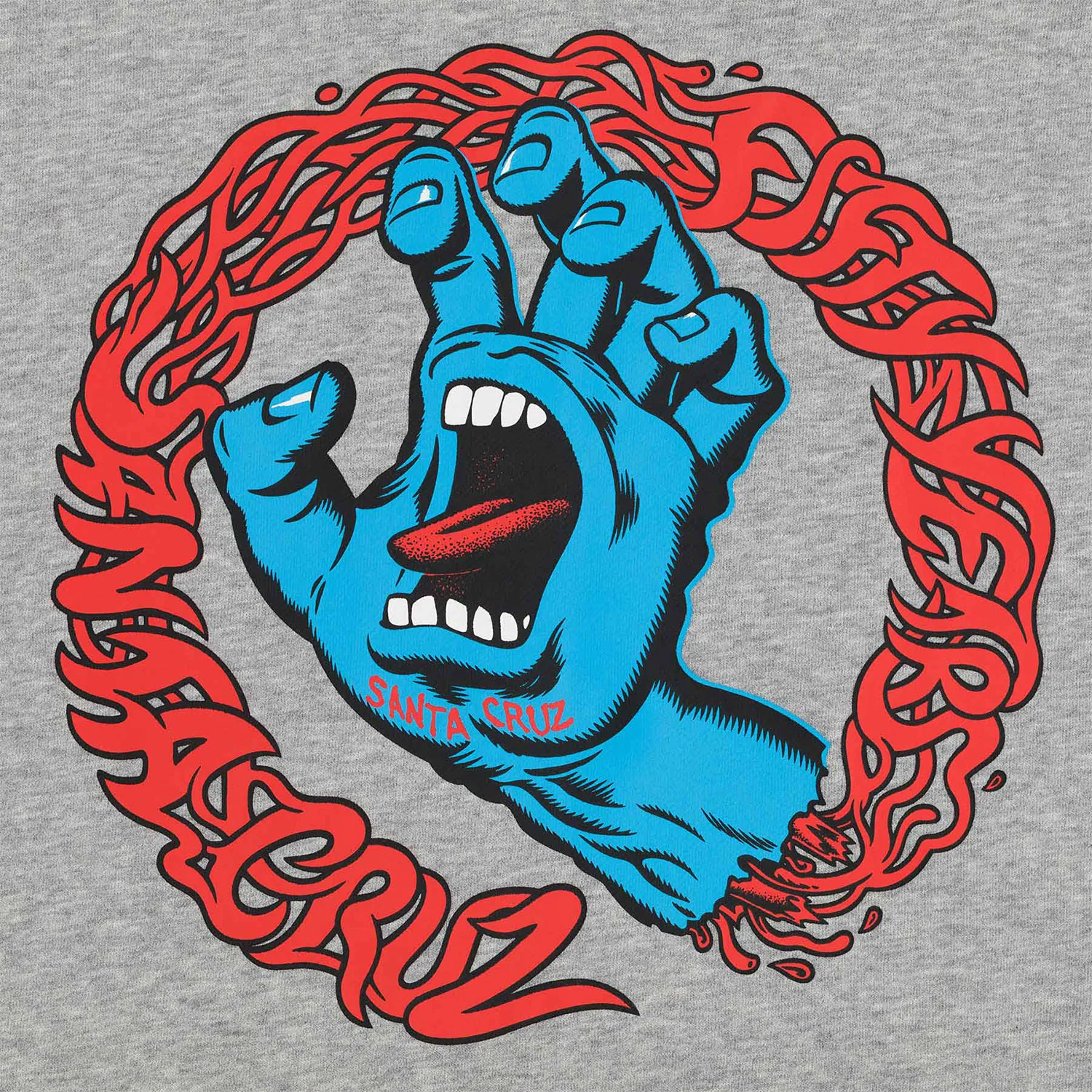 Santa Cruz Skateboards Hoody Screaming 50 Pullover Heather Grey - Image 3