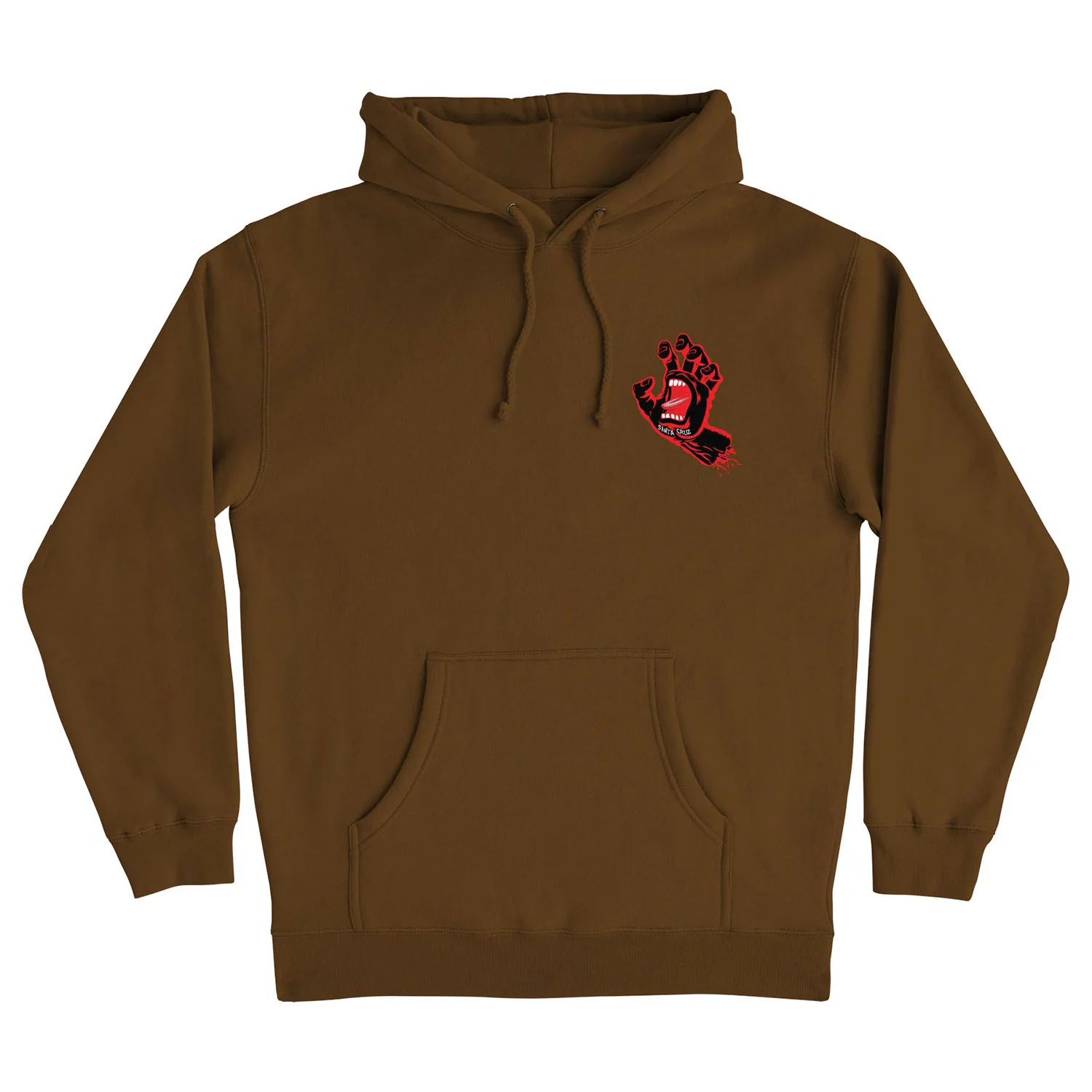 Santa Cruz Skateboards Hoody Screaming Hand Pullover Brown/Black/Red - Image 2