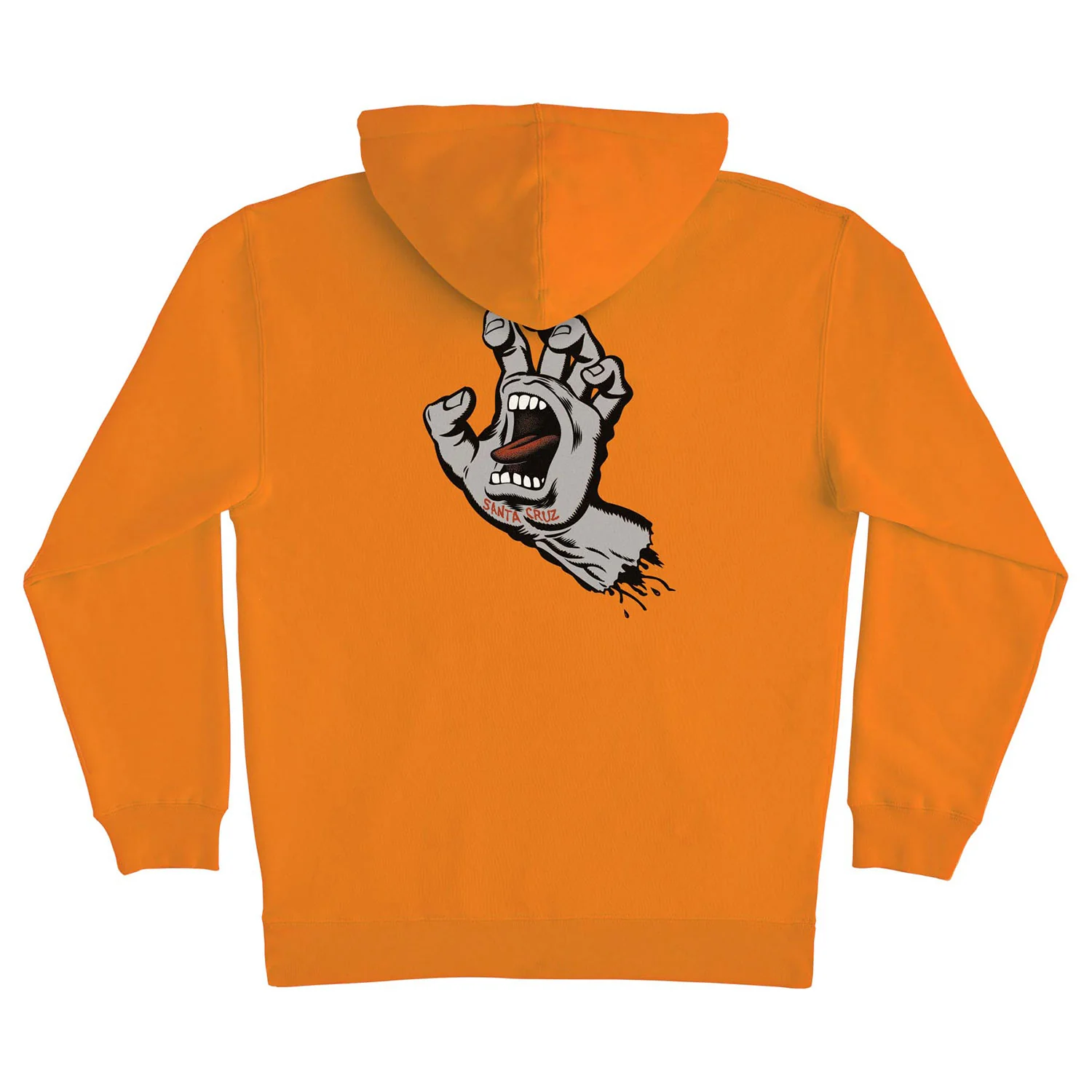 Santa Cruz Skateboards Hoody Screaming Hand Pullover Safety Orange/Grey