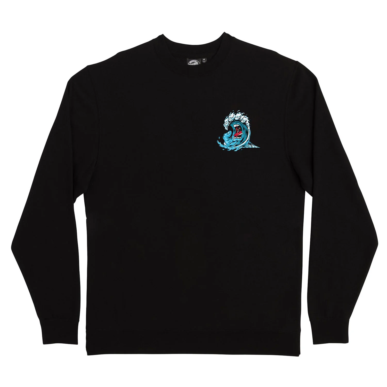Santa Cruz Skateboards Hoody Screaming Wave Crew Neck Black - Image 2