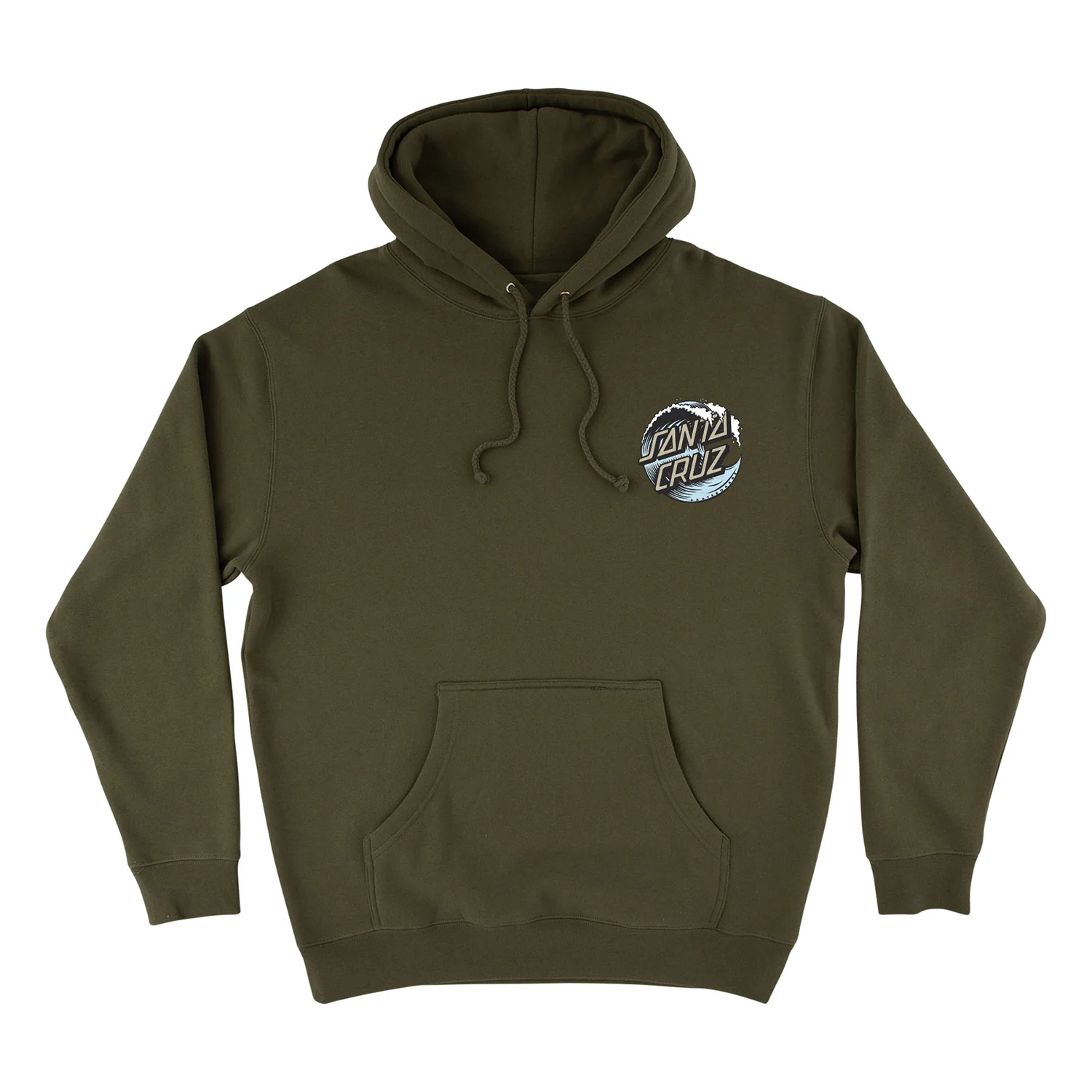 Santa Cruz Skateboards Hoody Wave Dot Pullover Army/Light Blue - Image 2
