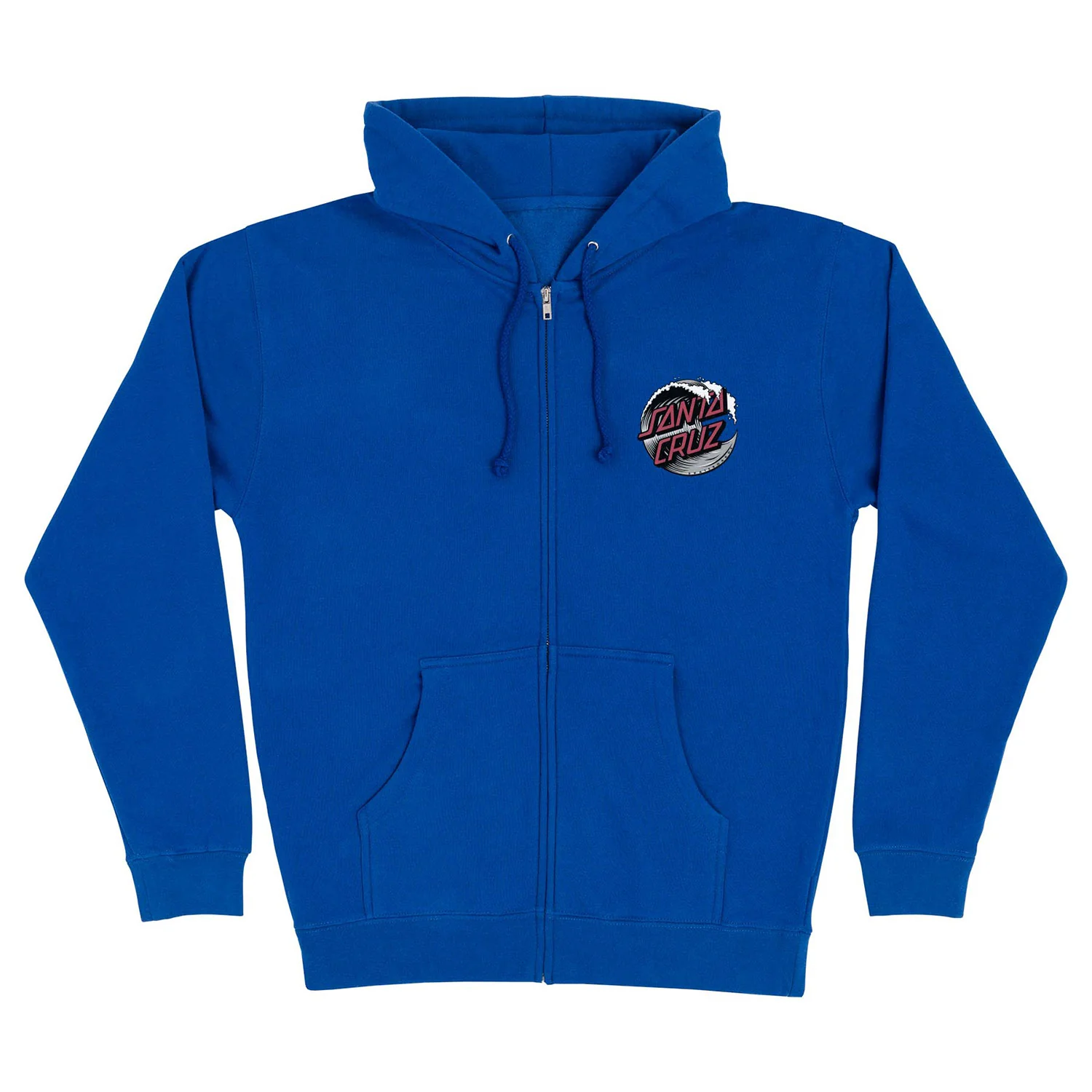 Santa Cruz Skateboards Hoody Wave Dot Zip Royal/Grey/Brick - Image 2
