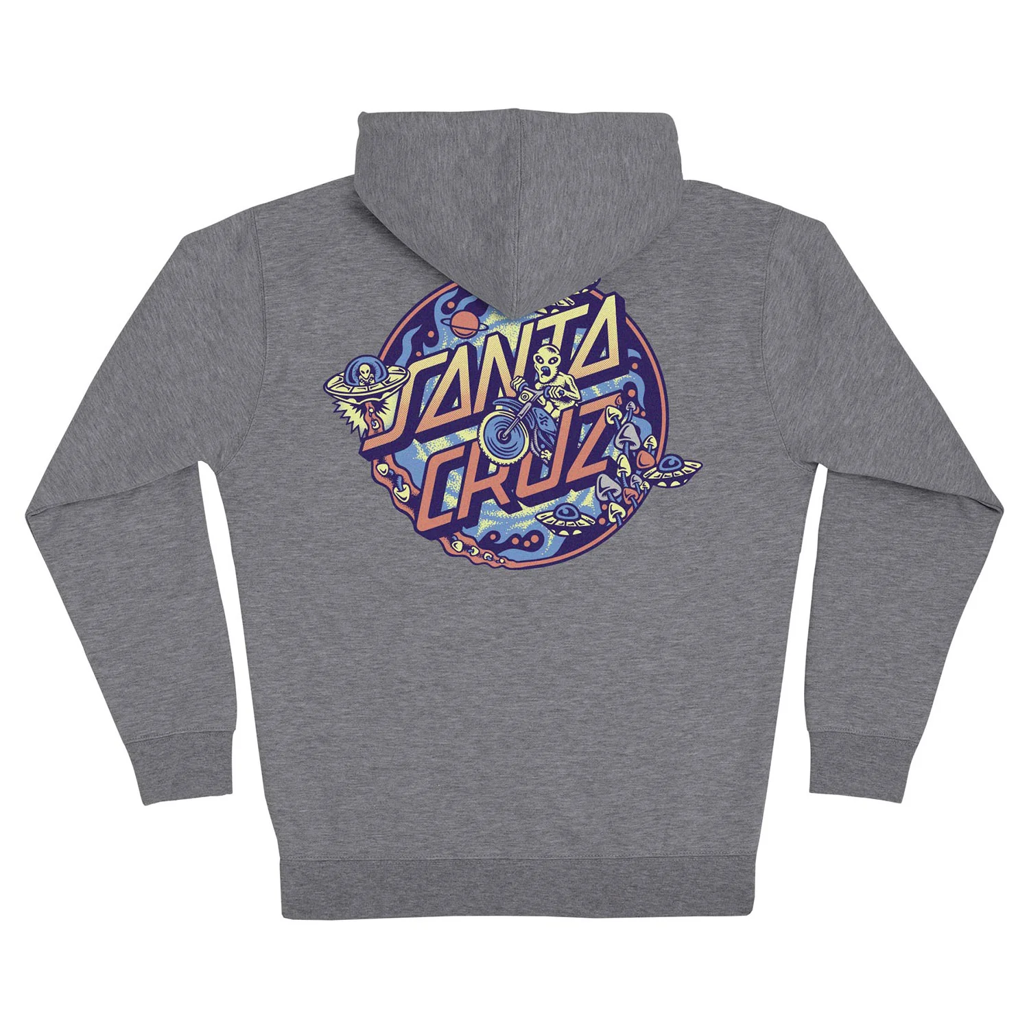 Santa Cruz Skateboards Hoody Winkowski Dope Planet 2 Dot Zip Gunmetal Heather
