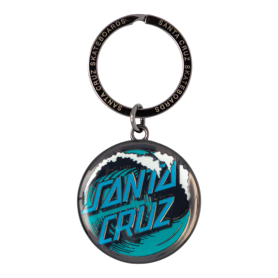 Santa Cruz Skateboards Key Chain Wave Dot Dark Gunmetal
