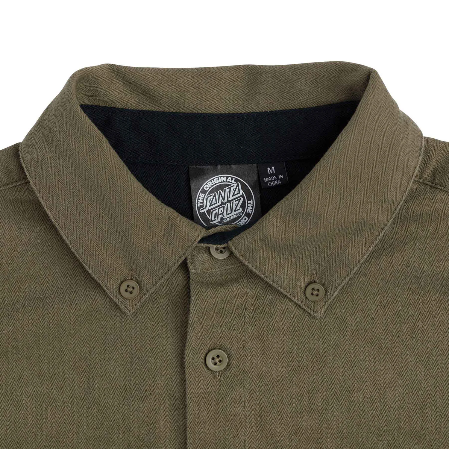 Santa Cruz Skateboards Longsleeve Shirt Bowman Work Top OD Green - Image 3