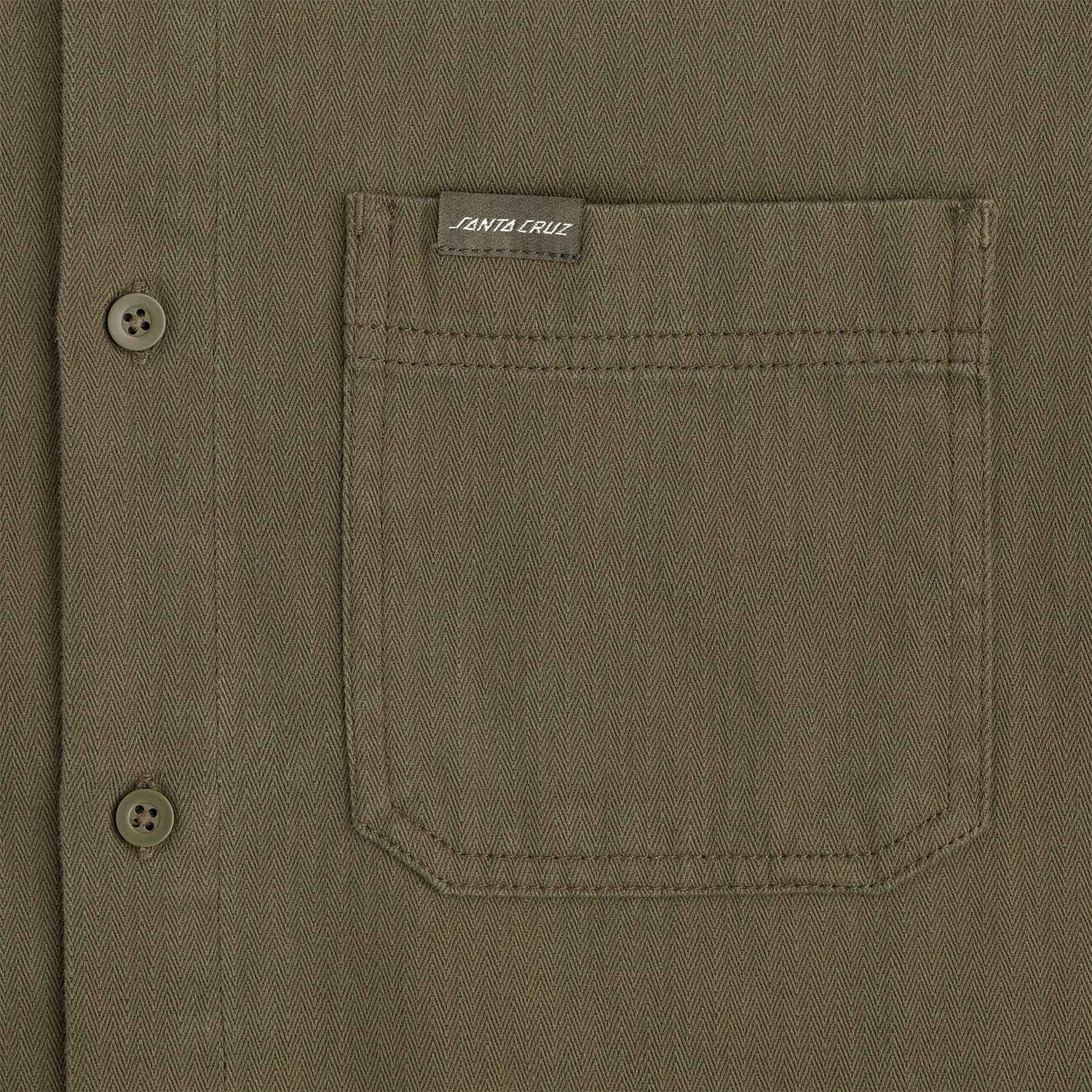 Santa Cruz Skateboards Longsleeve Shirt Bowman Work Top OD Green - Image 4