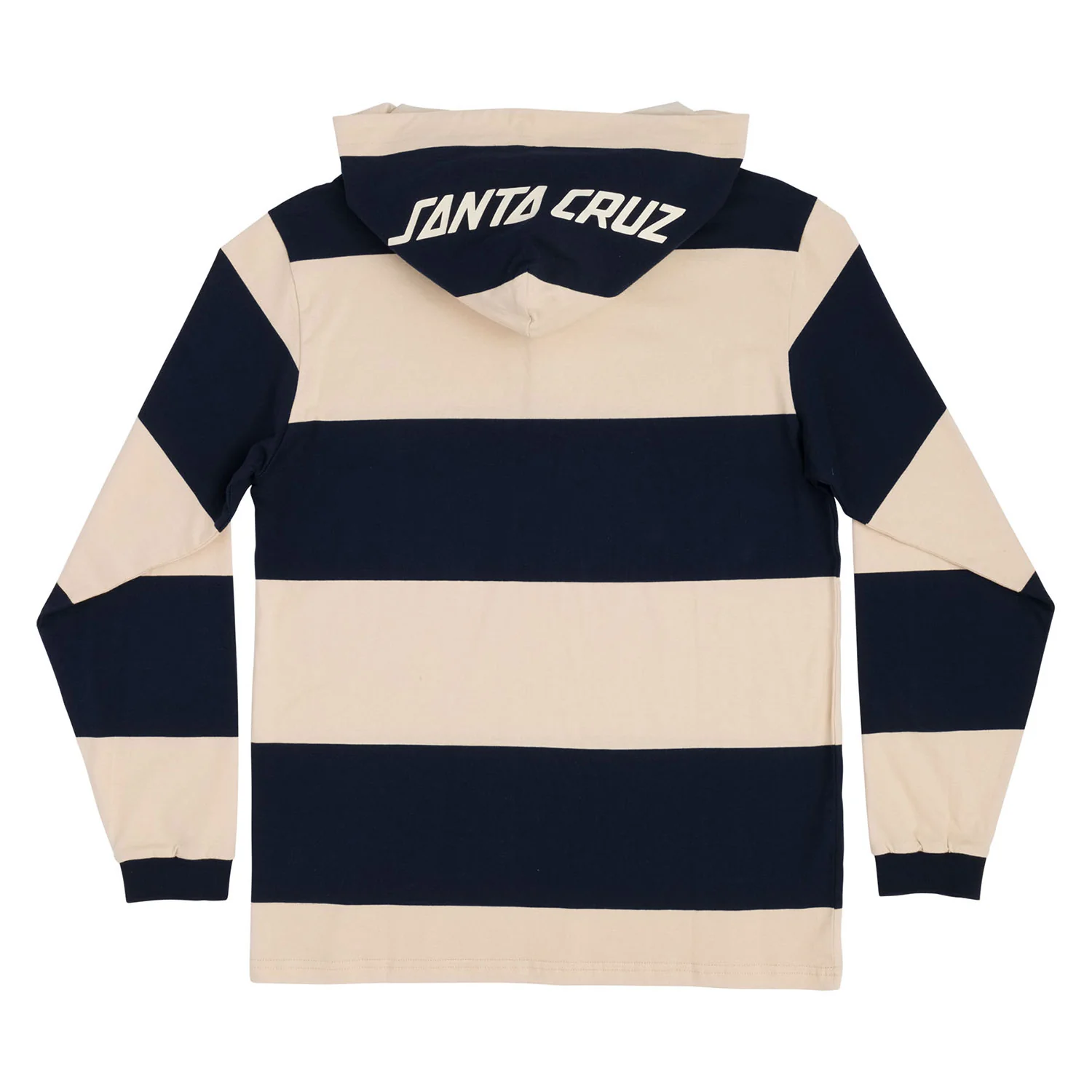 Santa Cruz Skateboards Longsleeve Shirt Convergence Rugby Top Navy/Natural - Image 2