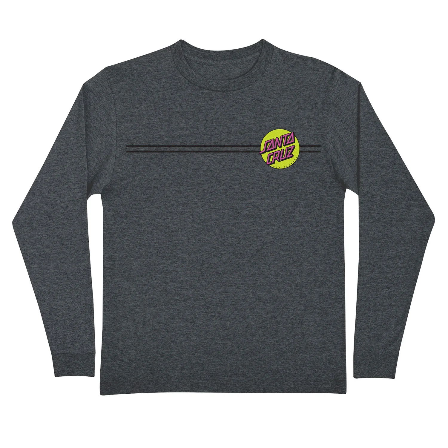 Santa Cruz Skateboards Longsleeve Shirt Other Dot Dark Heather/Hazard - Image 2