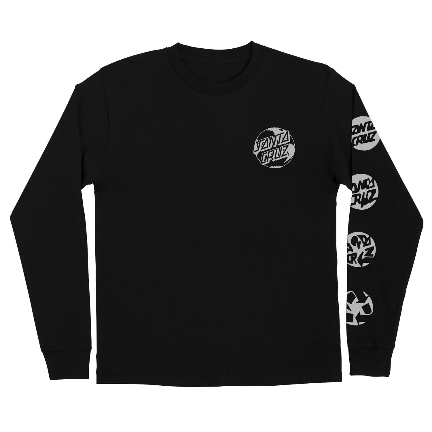 Santa Cruz Skateboards Longsleeve Shirt Planet Dot Eco Black - Image 2