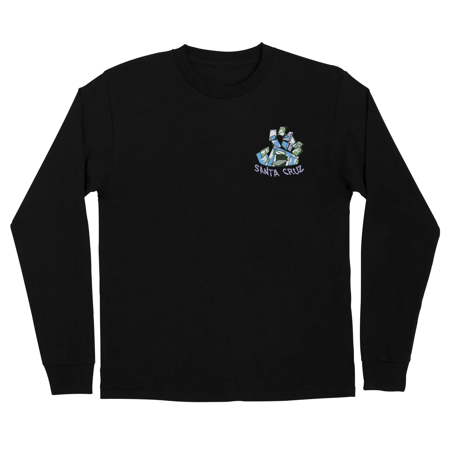 Santa Cruz Skateboards Longsleeve Shirt Screaming Scratched Hand Black