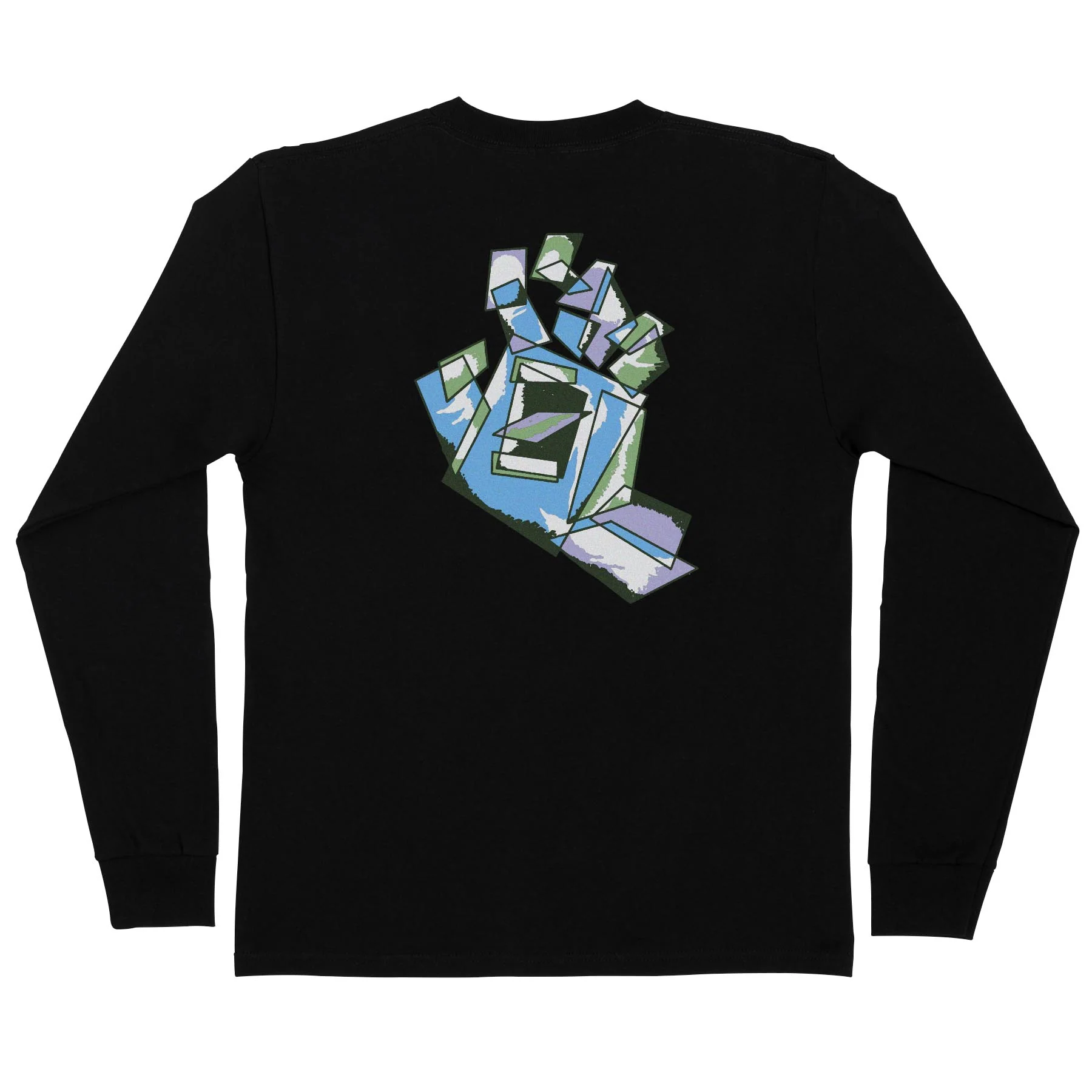 Santa Cruz Skateboards Longsleeve Shirt Screaming Scratched Hand Black - Image 2