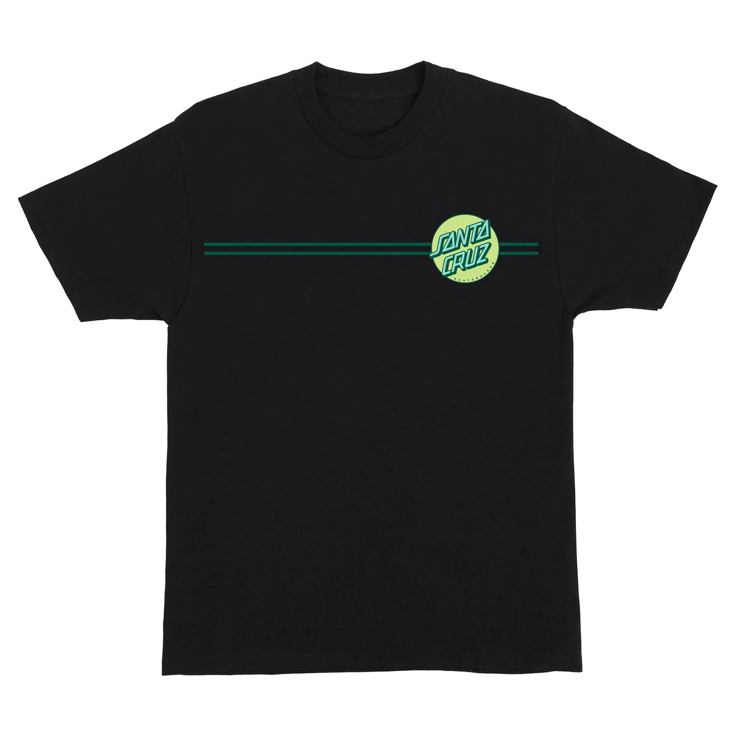 Santa Cruz Skateboards Shirt Other Dot Black/Key Lime - Image 2
