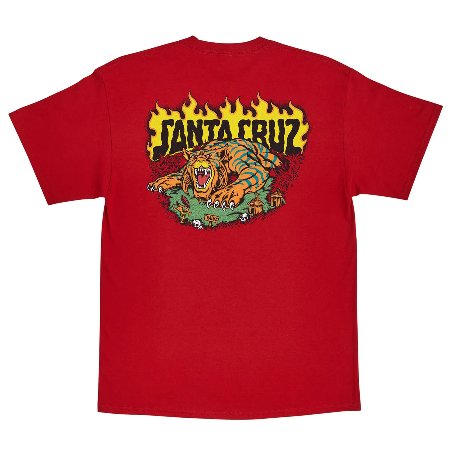 Santa Cruz Skateboards Shirt Salba Tiger Redux Rich Red