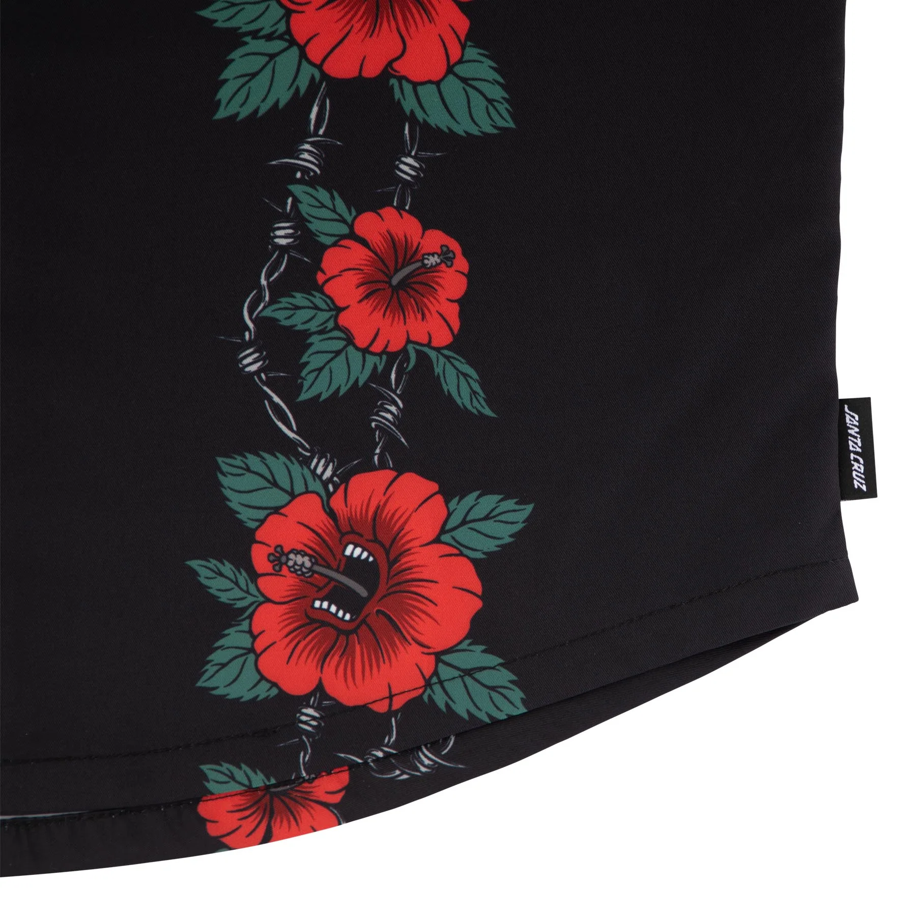 Santa Cruz Skateboards Shirt Screaming Cabana Party Top Black - Image 3