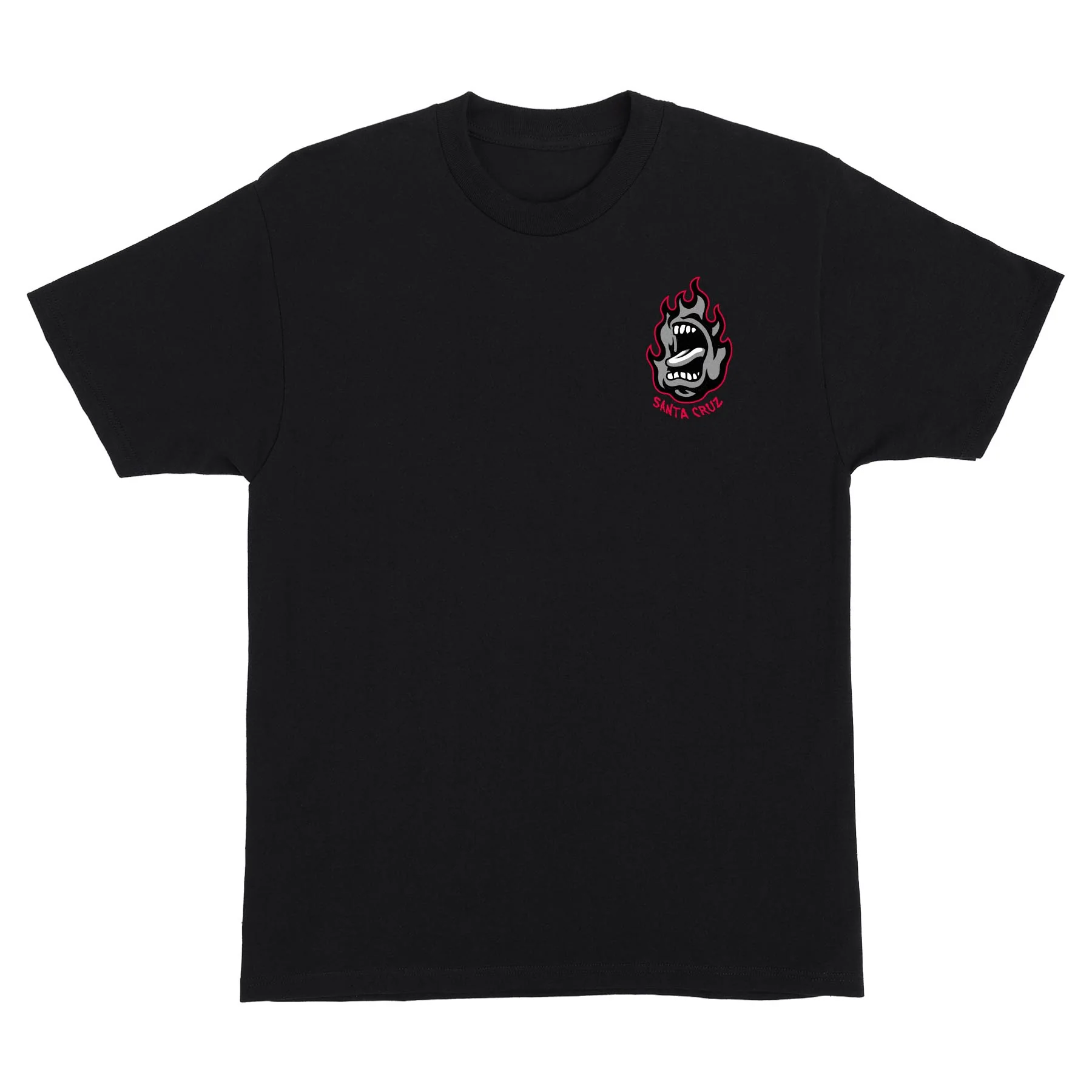 Santa Cruz Skateboards Shirt Screaming Fire Oval Black