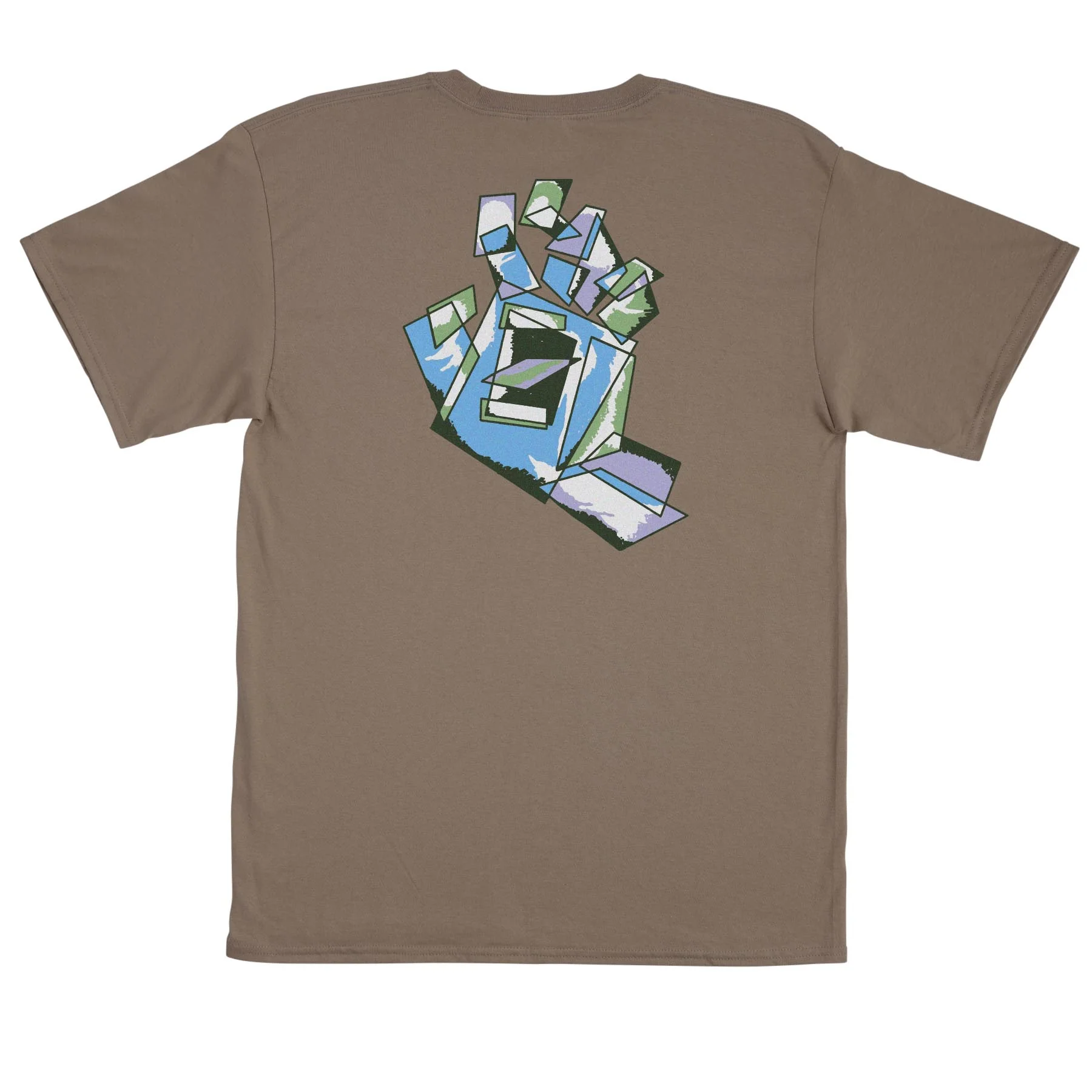 Santa Cruz Skateboards Shirt Screaming Scratched Hand Dusty Brown - Image 2