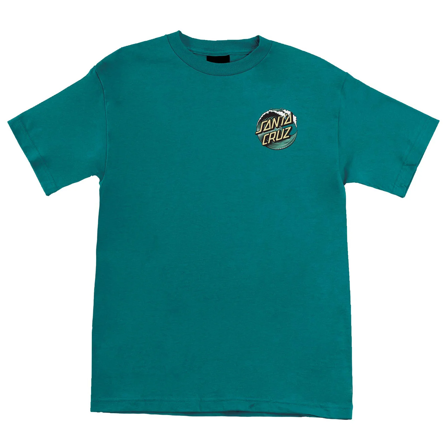 Santa Cruz Skateboards Shirt Wave Dot Teal/Yellow - Image 2