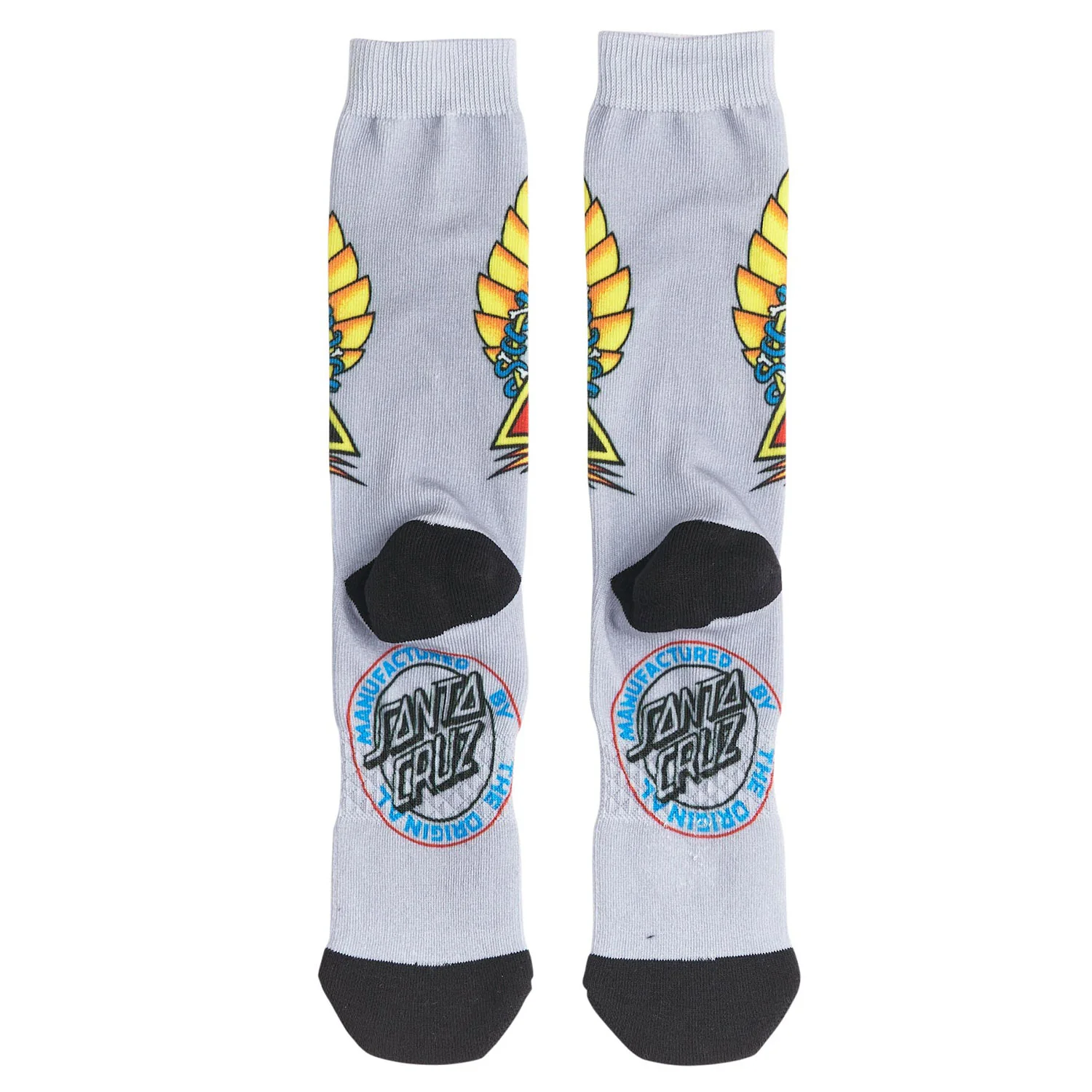 Santa Cruz Skateboards Socks Natas Screaming Panther Dress Grey - Image 3