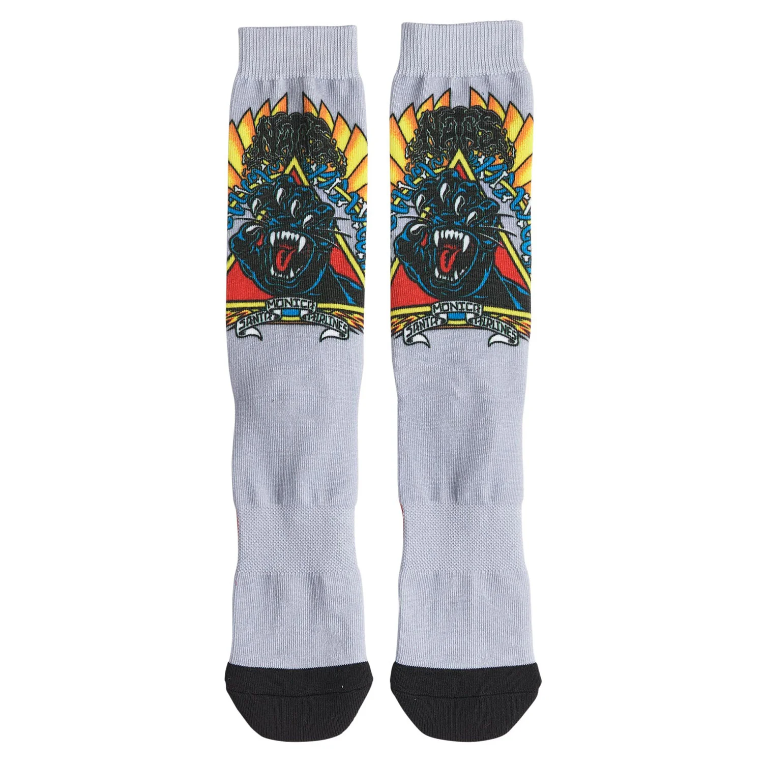 Santa Cruz Skateboards Socks Natas Screaming Panther Dress Grey - Image 4