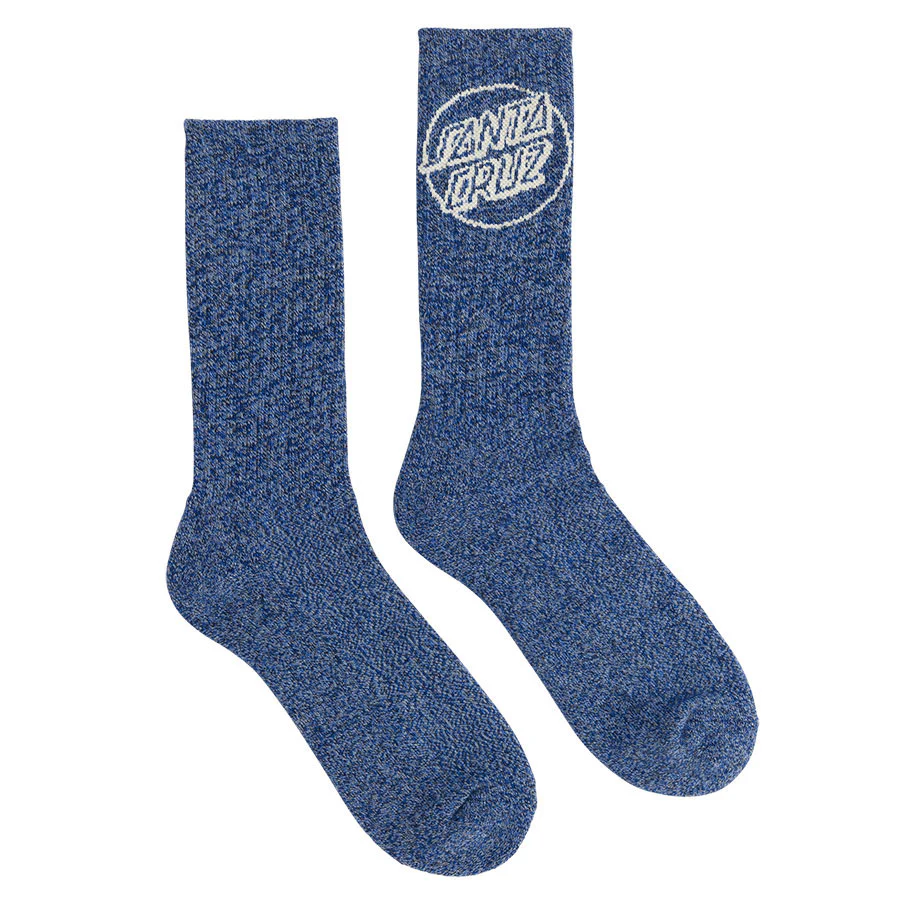 Santa Cruz Skateboards Socks Opus Eco Dot Crew Eco Heather Navy - Image 2