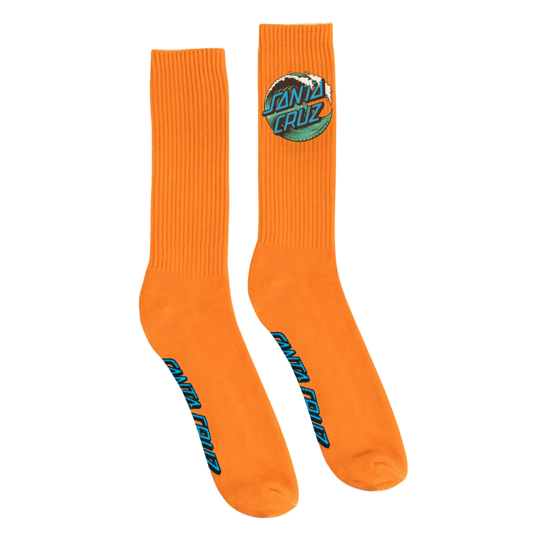 Santa Cruz Skateboards Socks Wave Dot Crew Orange - Image 2