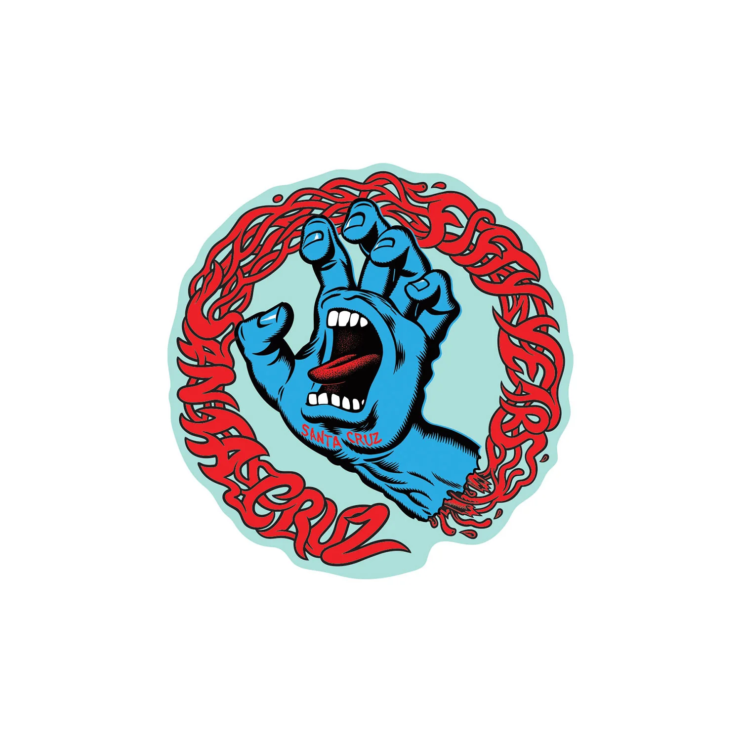 Santa Cruz Skateboards Sticker Screaming 50 Blue/Red 4.75"