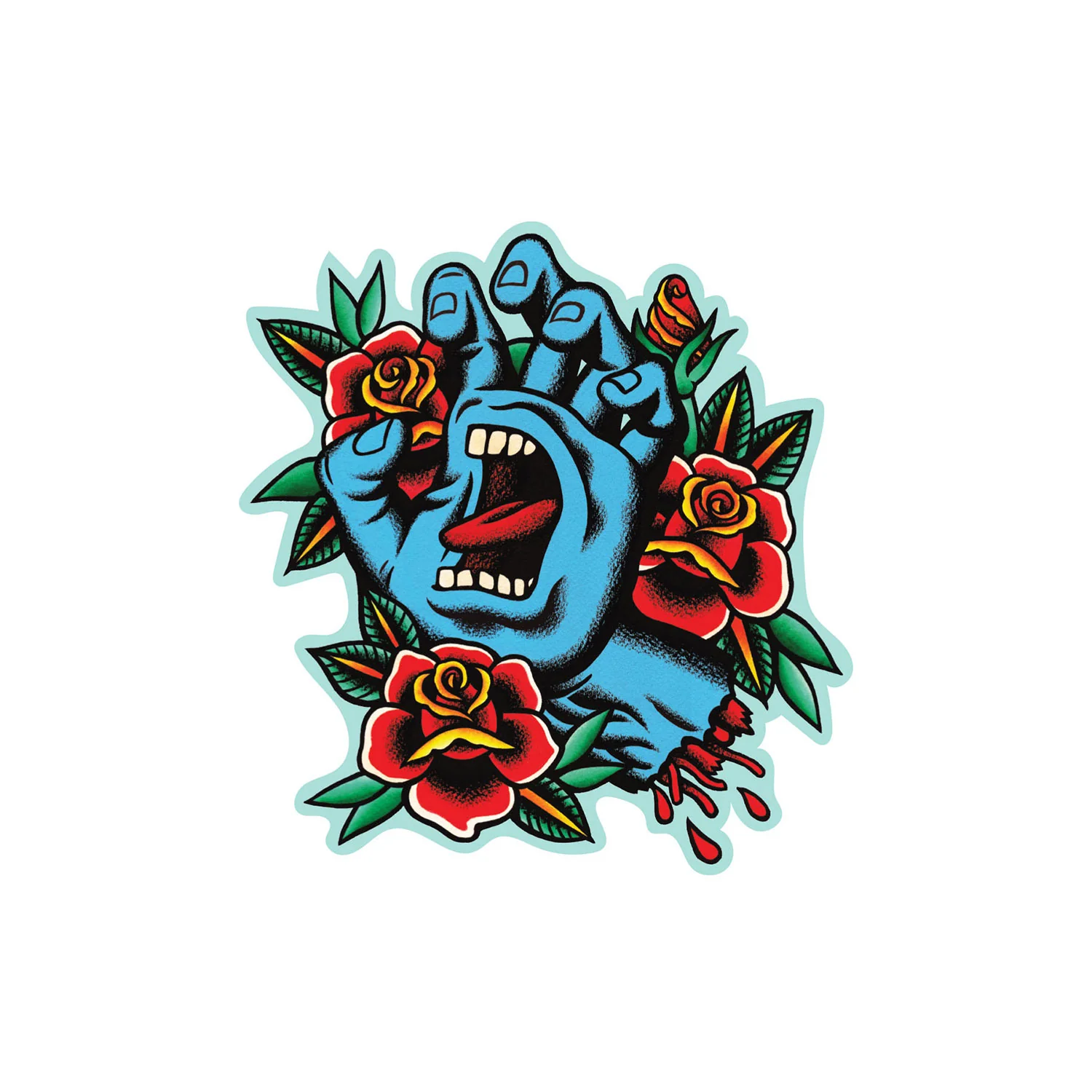 Santa Cruz Skateboards Sticker Screaming Flash Multi 4.25"