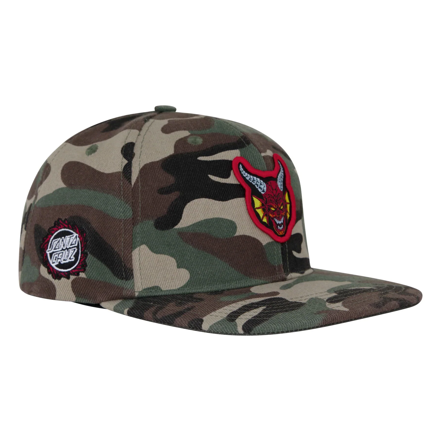 Santa Cruz x Stranger Things Hat Hellfire Club Snapback Camo - Image 3