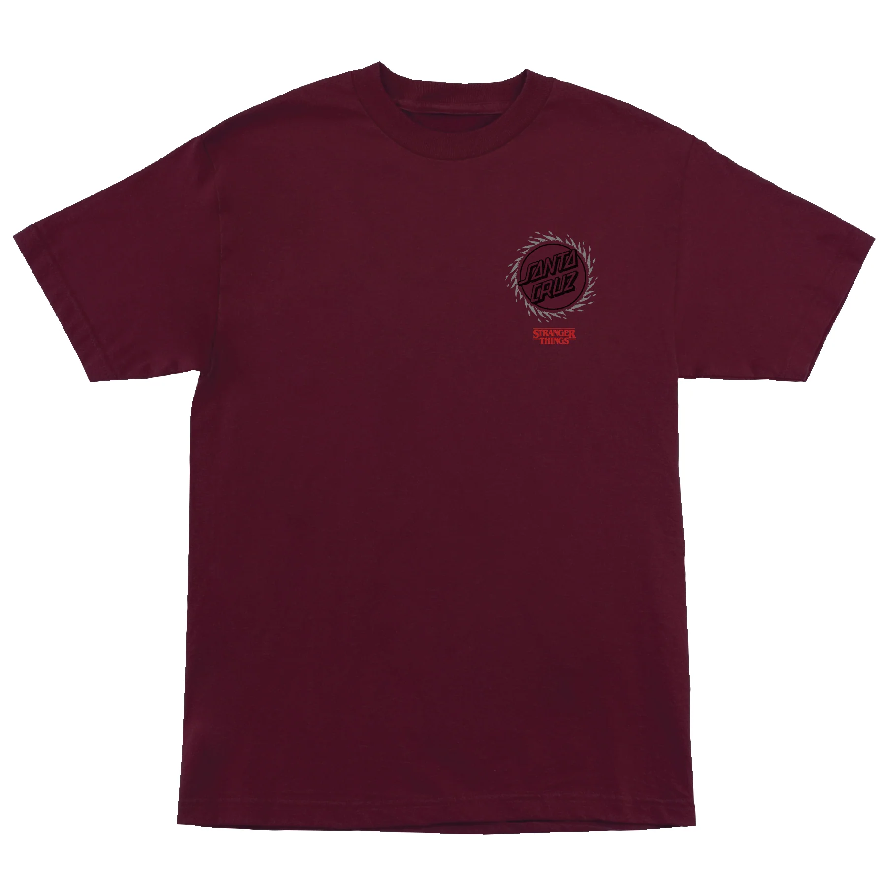 Santa Cruz x Stranger Things Shirt Hellfire Pit Maroon