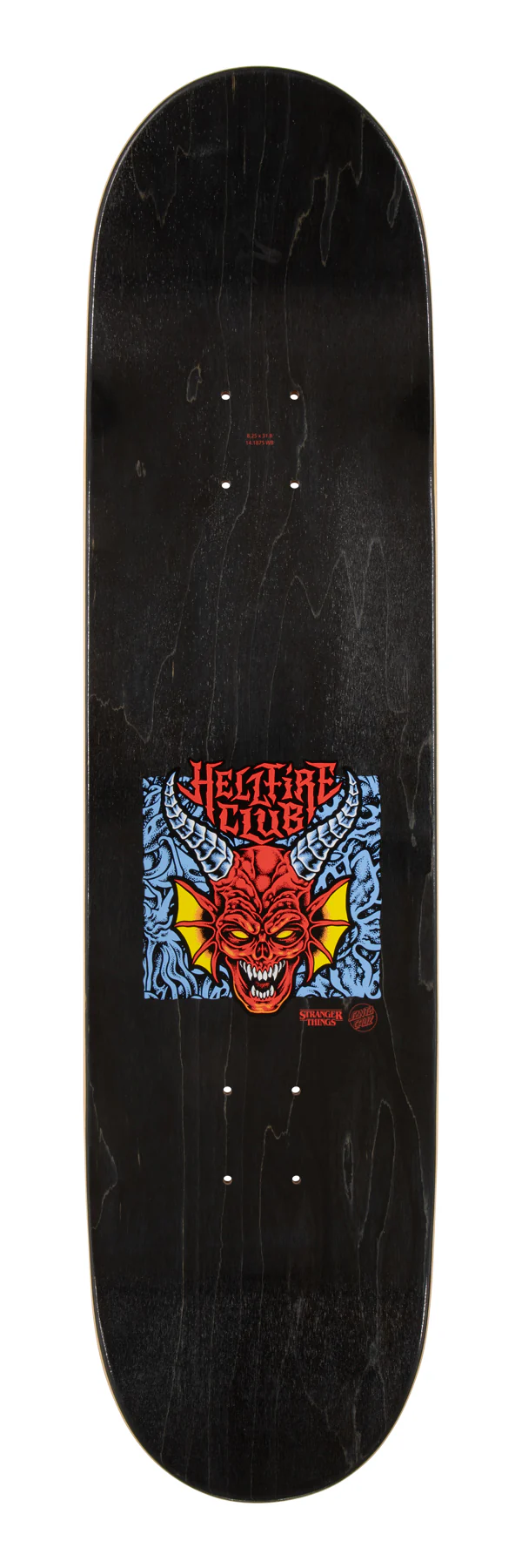 Santa Cruz x Stranger Things Skateboard Deck Hellfire Club 8.25" x 31.8" - Image 4