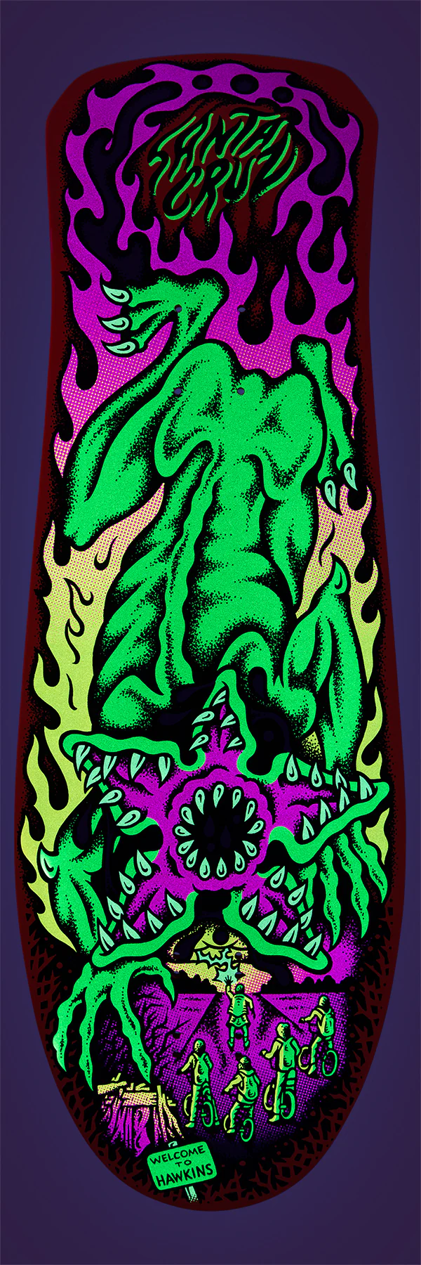 Santa Cruz x Stranger Things Skateboard Deck Salba Demogorgon 10.3" x 31.1" - Image 3