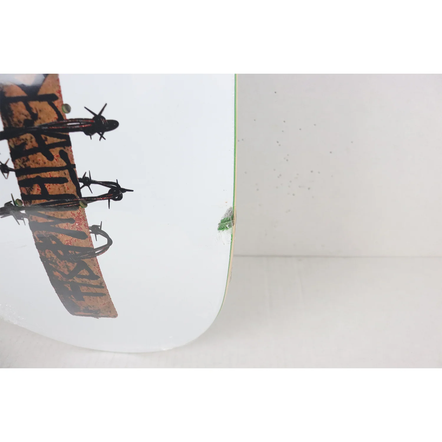 Scratched Deathwish Skateboard Deck Erik Ellington Sledge White 8.5" x 31.875" - Image 2
