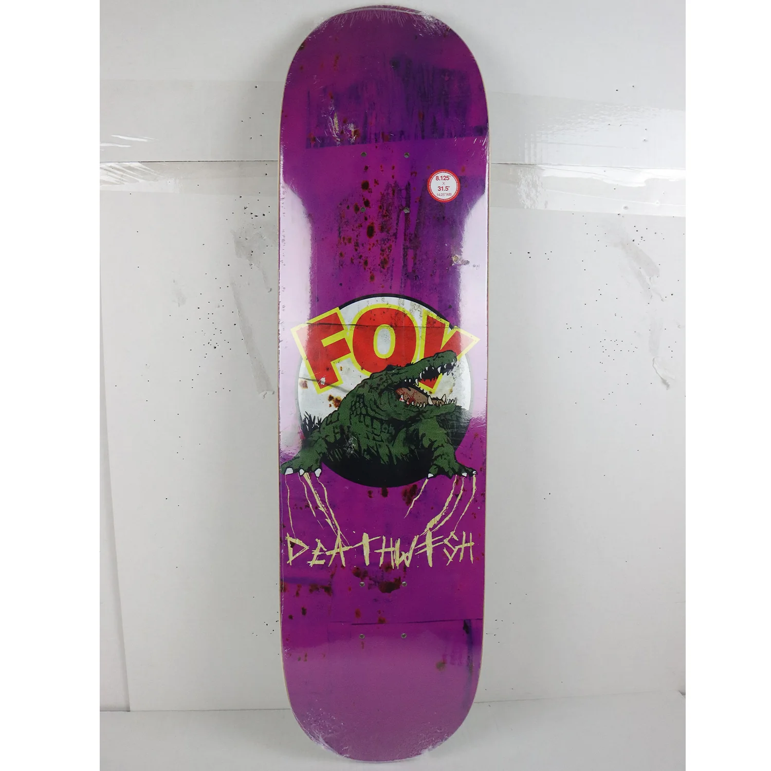 Scratched Deathwish Skateboard Deck Jamie Foy Spring Break Purple 8.125" x 31.5"
