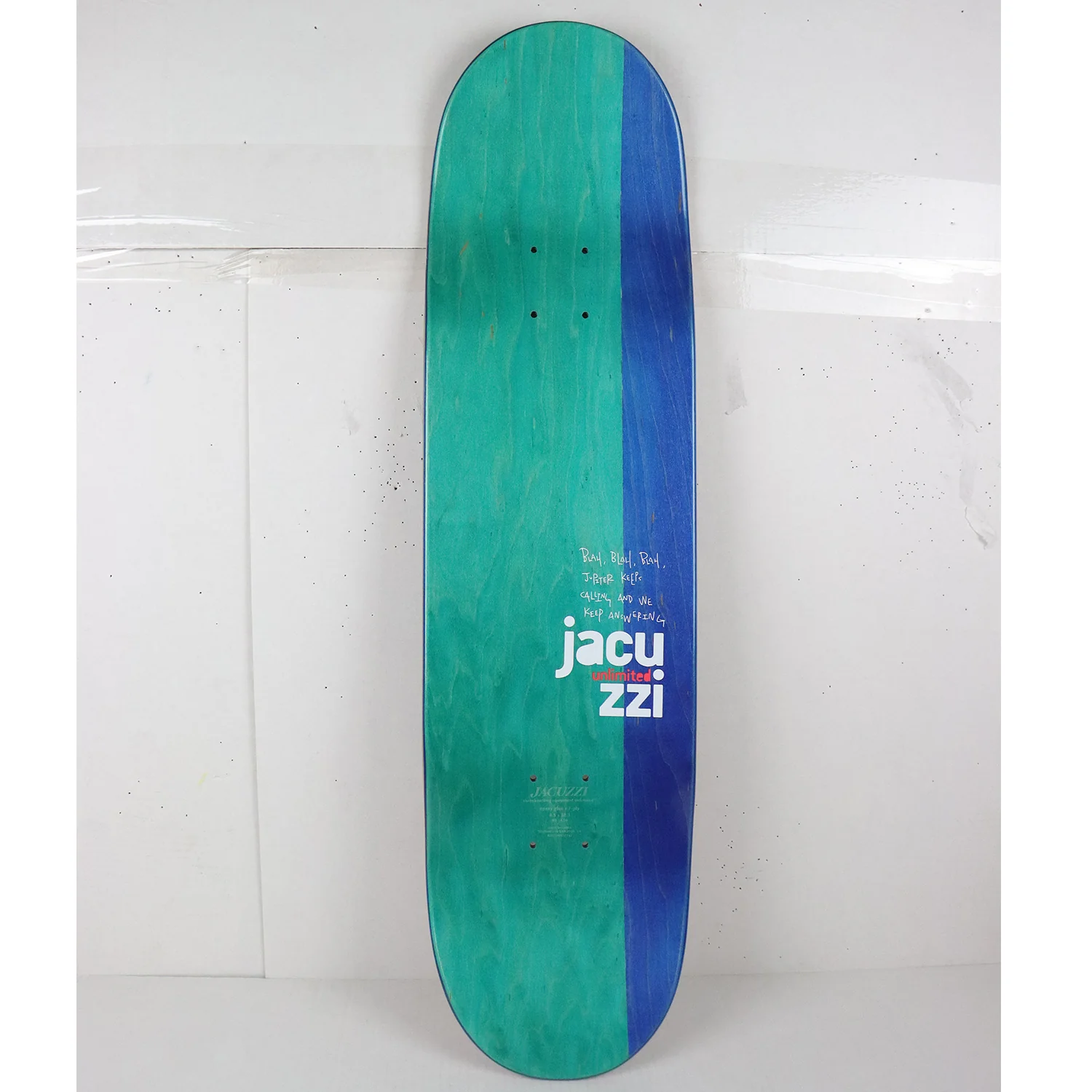 Scratched Jacuzzi Skateboard Deck Dilo On Hold 8.5" x 32.3" - Image 2