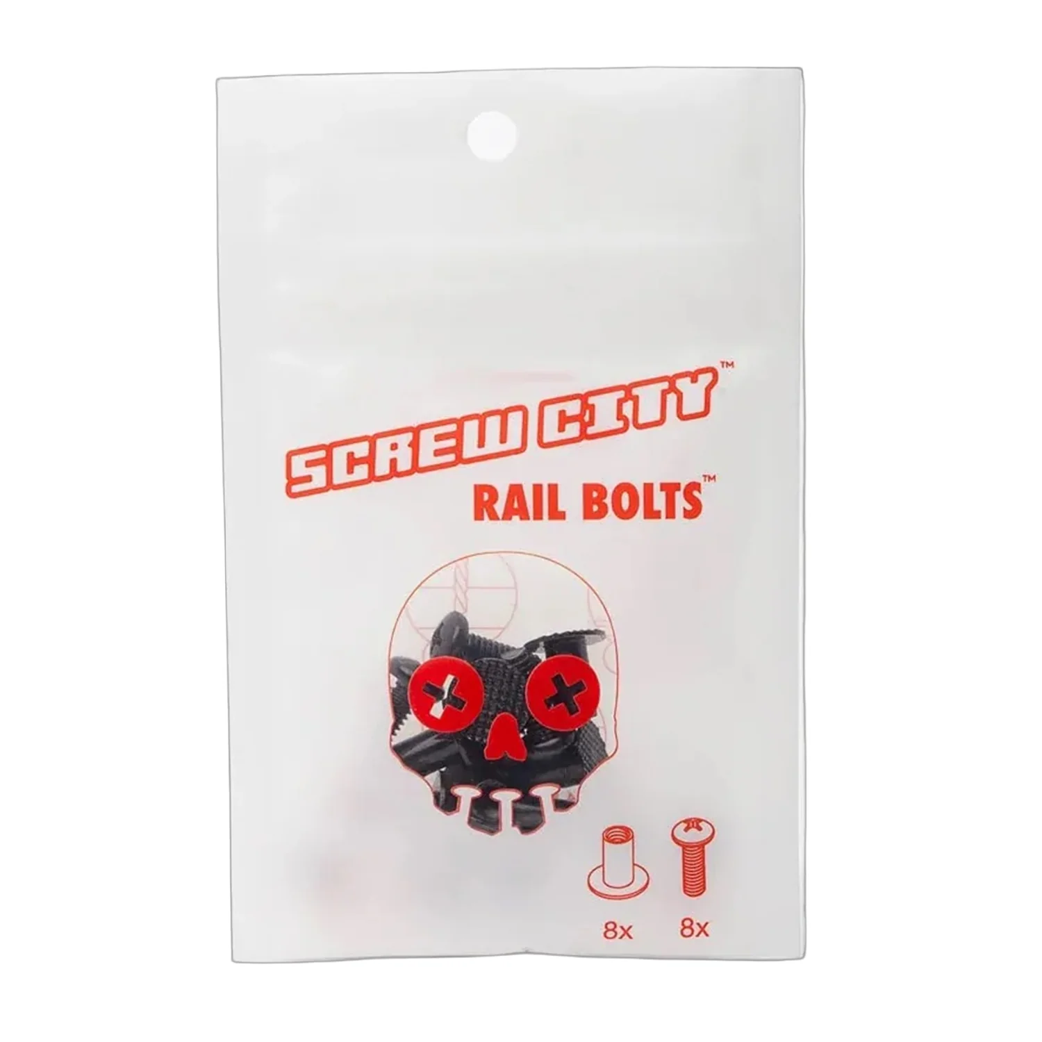 Screw City Skateboard Hardware - Rail Bolts - Rail Mounting Hardware - Image 2