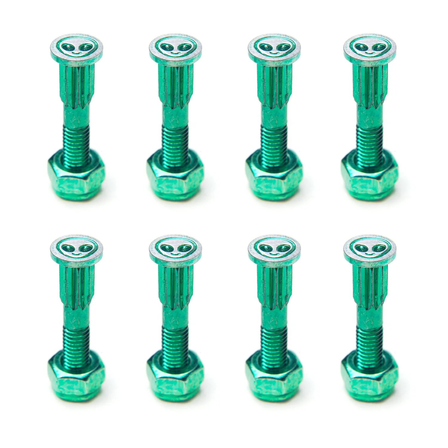 Screw City Skateboard Mounting Hardware 1" - Alien Green