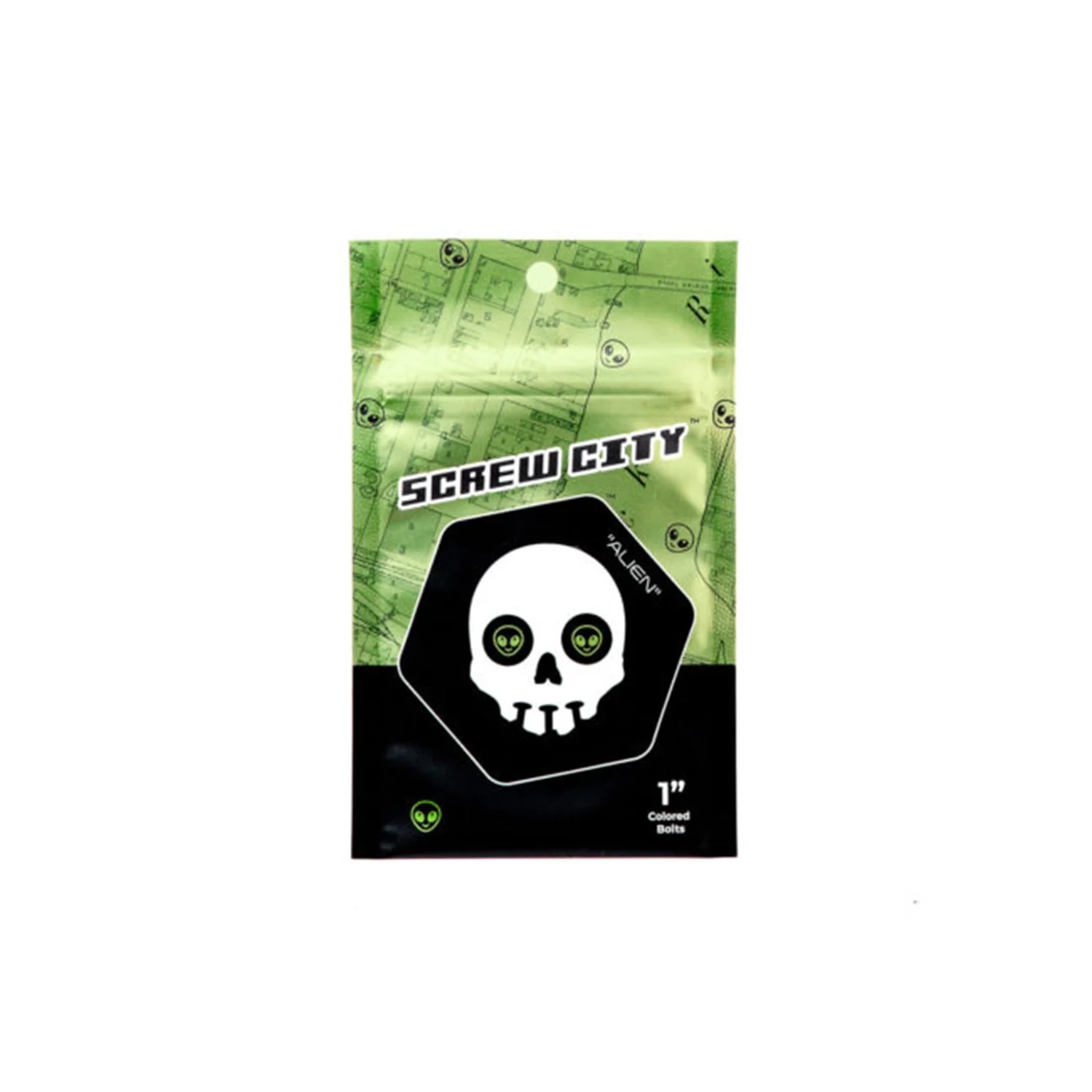 Screw City Skateboard Mounting Hardware 1" - Alien Green - Image 5