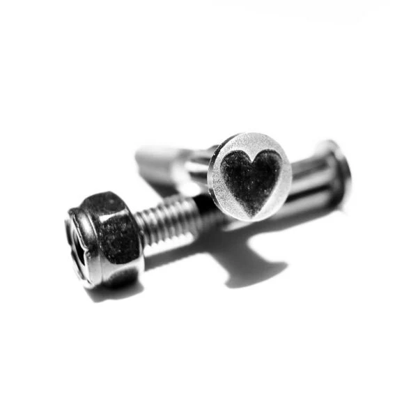 Screw City Skateboard Mounting Hardware 1" - Heart - Image 3