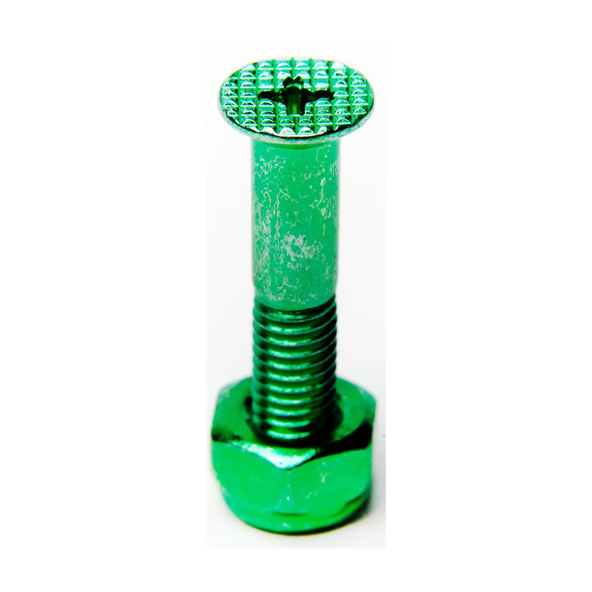 Screw City Skateboard Mounting Hardware 1" Phillips Gems - Emerald - Image 2