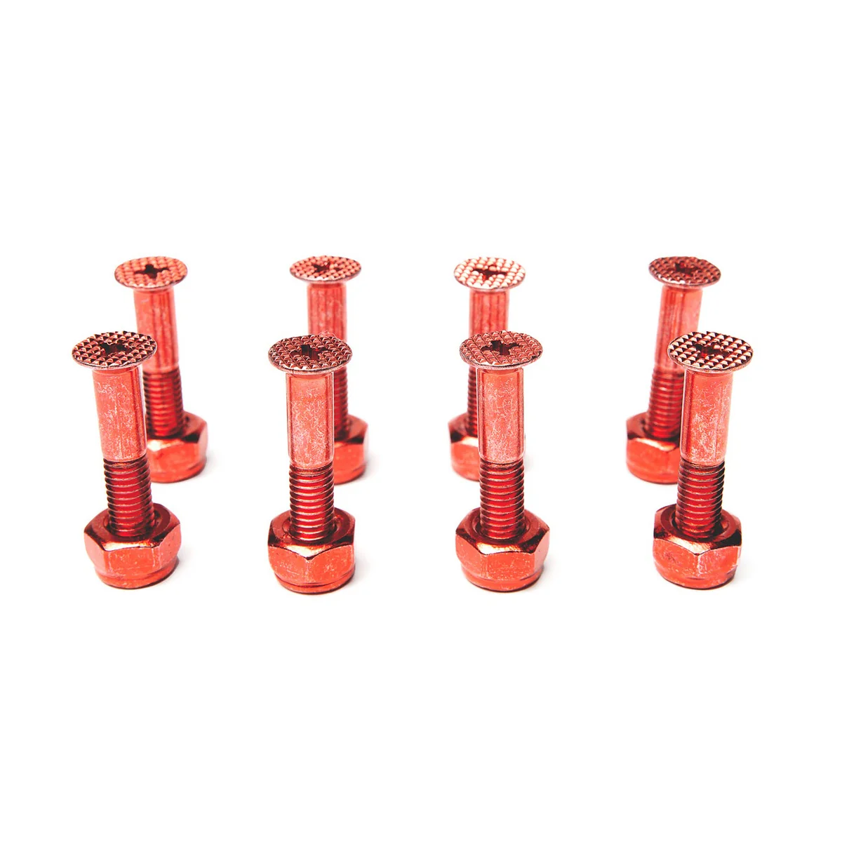 Screw City Skateboard Mounting Hardware 1" Phillips Gems - Ruby