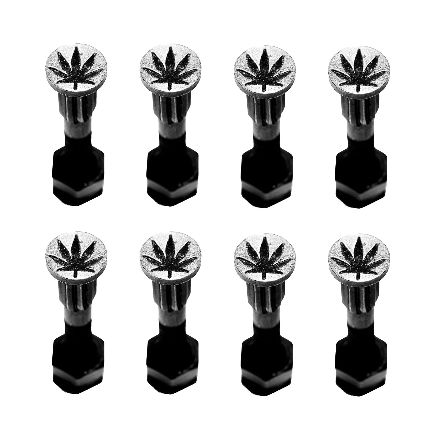 Screw City Skateboard Mounting Hardware 7/8" - Sweet Leaf Black